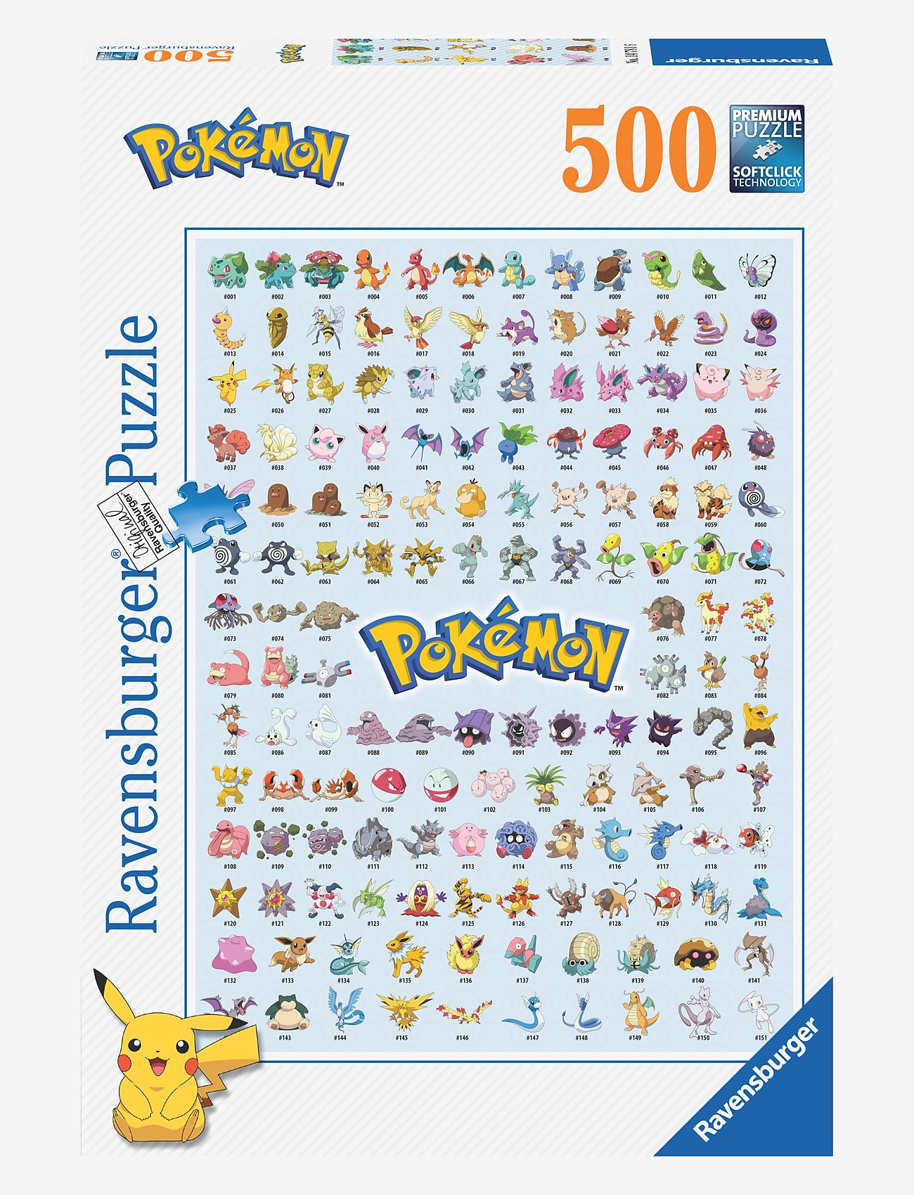 Ravensburger - Pokémon – The First 151! 500p - klassiset palapelit - multi coloured - 0