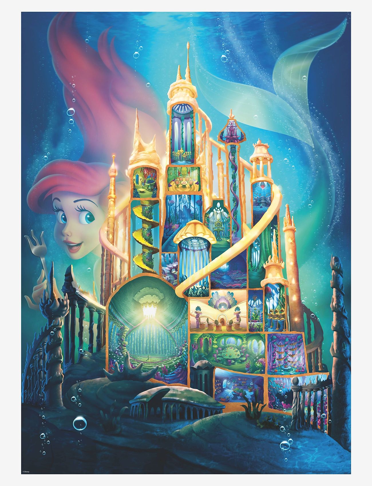 Ravensburger - Disney Ariel Slott 1000p - klassiske puslespill - multi coloured - 1