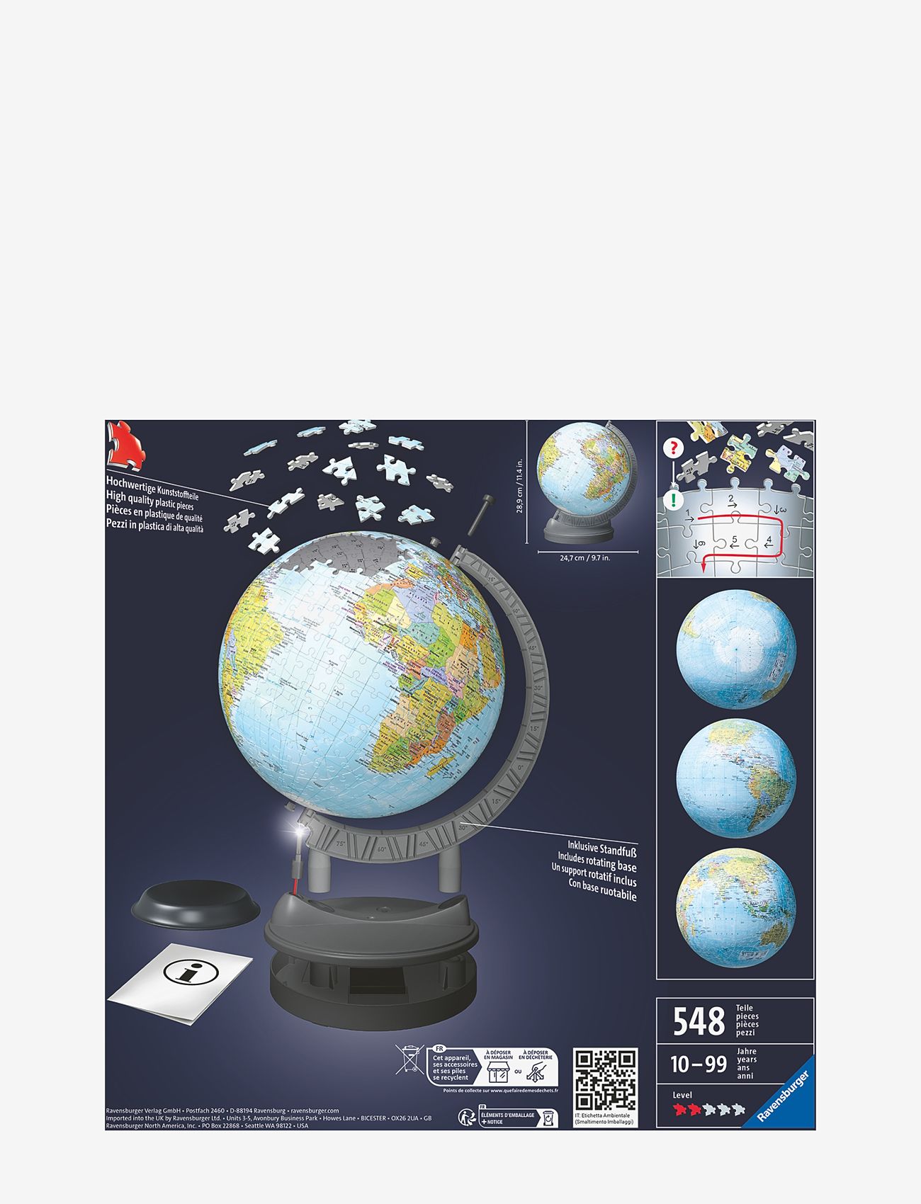 Ravensburger - Globe With Light 540p - 3d-pussel - multi coloured - 2