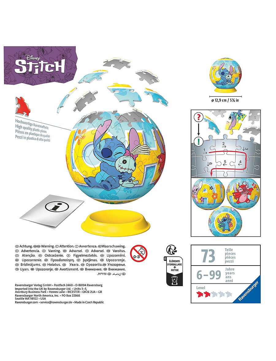 Ravensburger - Disney Stitch 3D Puzzle 72p - 3d-pussel - multi coloured - 4