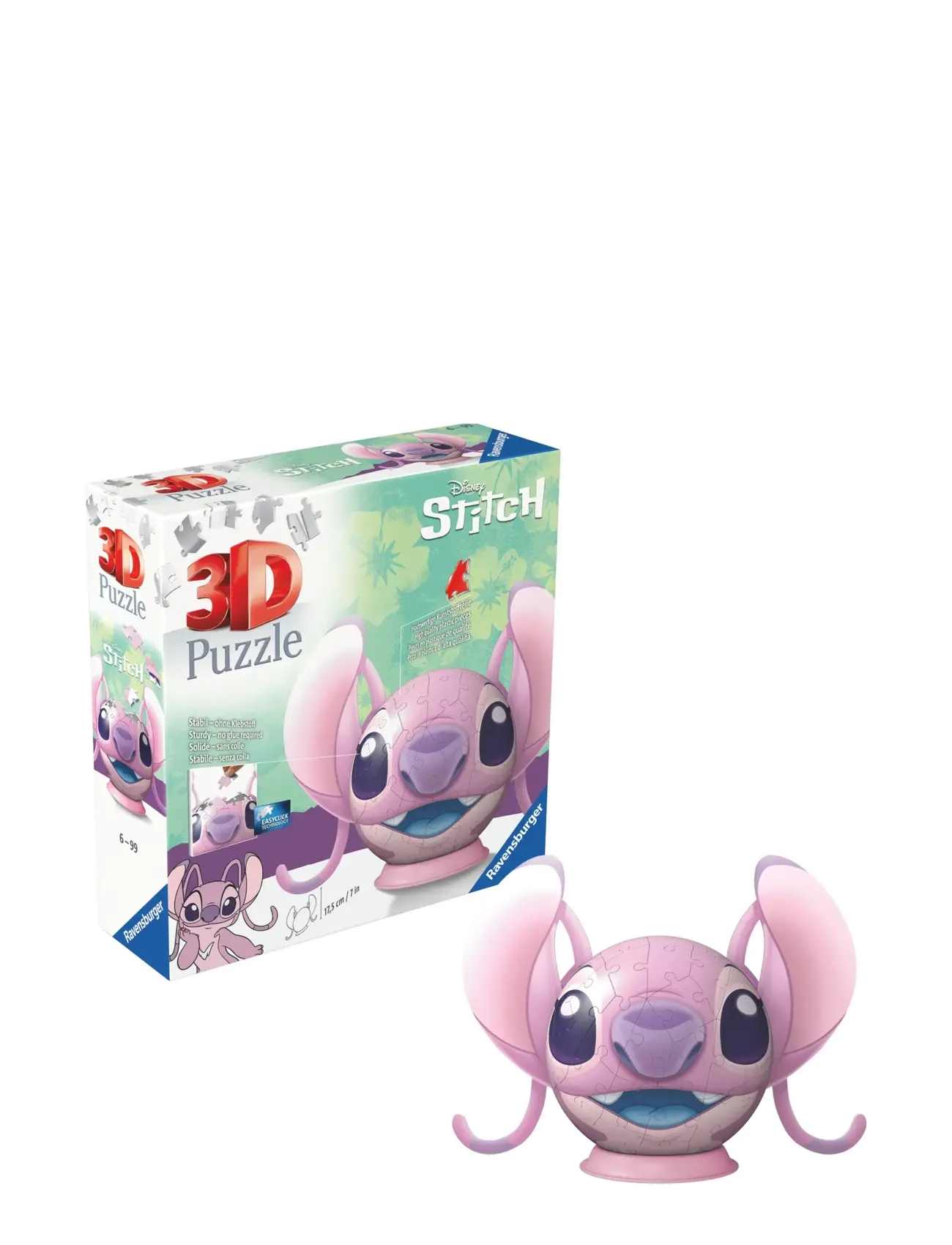 Ravensburger Stitch Angel With Ears 72P, One Size, Multi/patterned, Puslespil > 3D-Puslespil, Børn