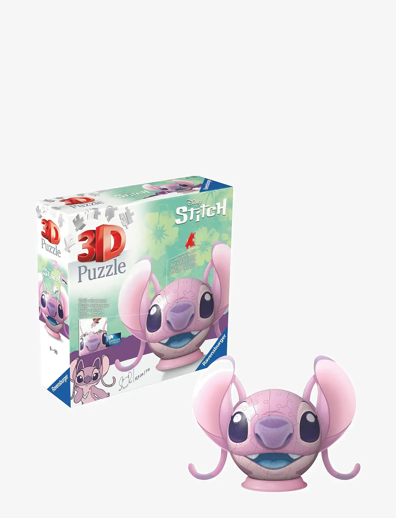 Ravensburger - Stitch Angel With Ears 72p - 3d-puslespil - multi coloured - 0