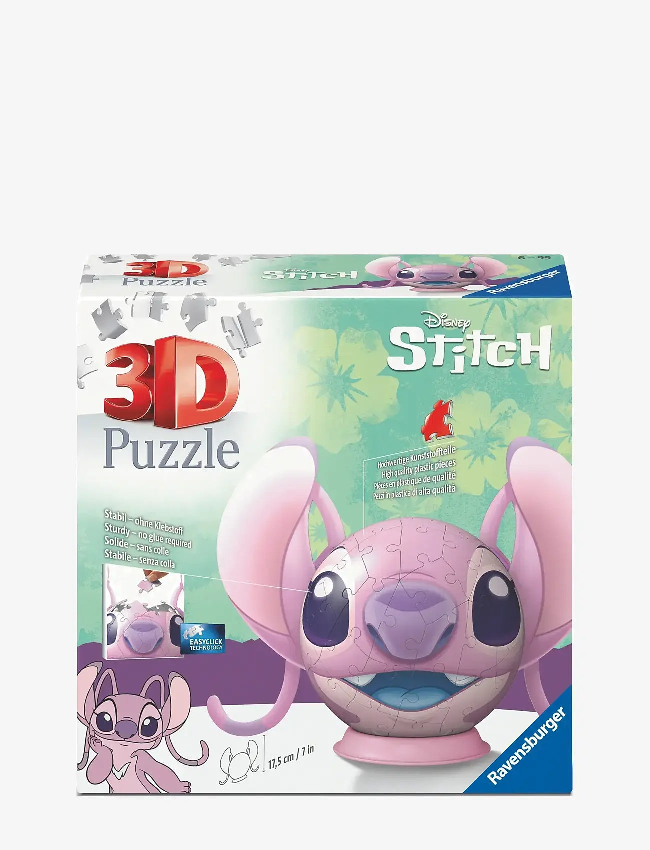 Ravensburger - Stitch Angel With Ears 72p - 3d-puslespil - multi coloured - 2