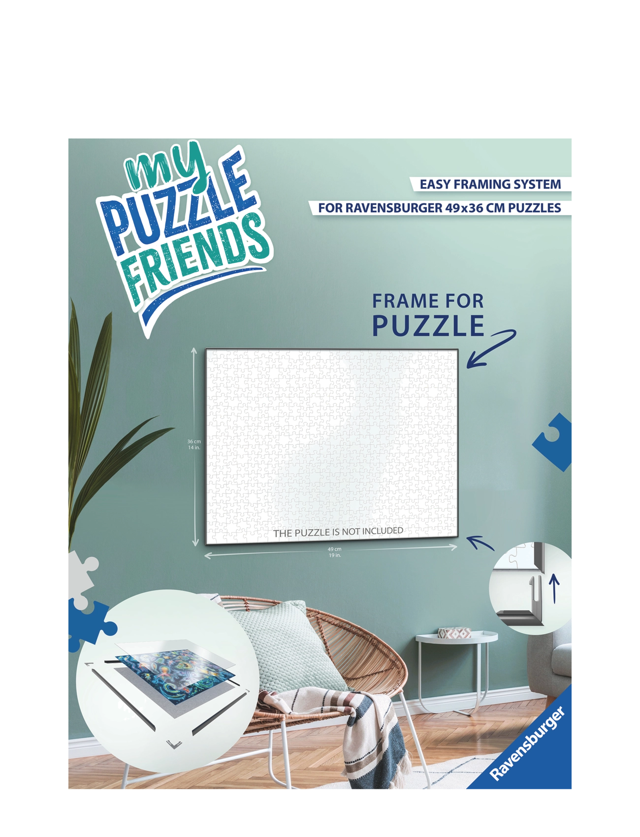 Ravensburger Puzzle Frame 500P, One Size, Multi/patterned, Legetøj > Games, Børn