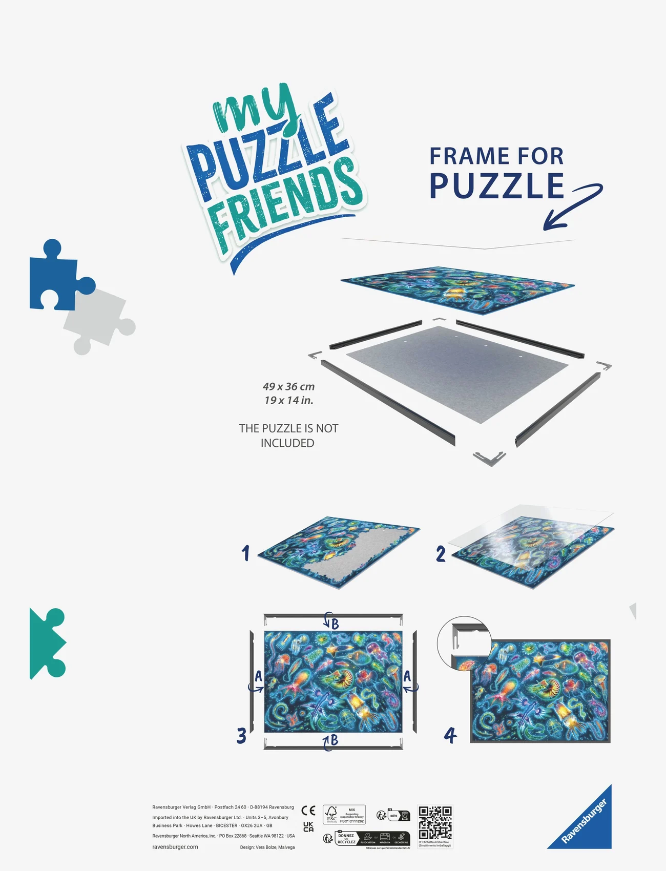 Ravensburger - Puzzle Frame 1000p - alhaisimmat hinnat - multi coloured - 1