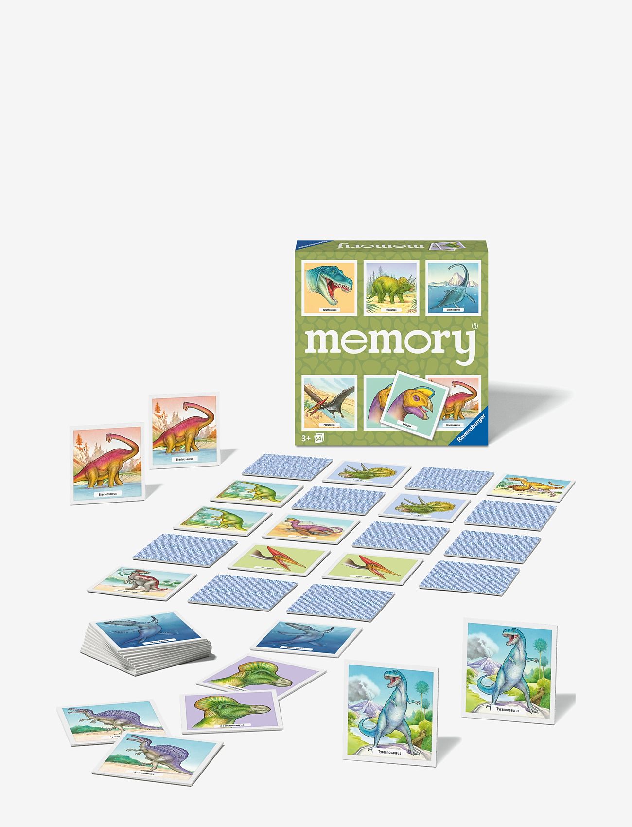 Ravensburger - Dinosaur memory - klassiske puslespil - multi coloured - 0