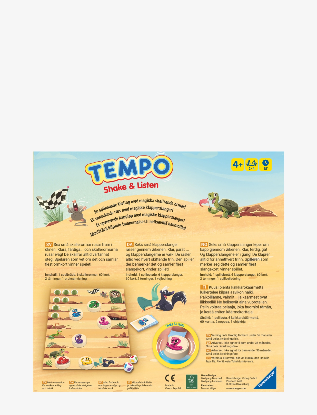 Ravensburger - Tempo Rattlesnake Shake & Listen - lautapelit - multi coloured - 2