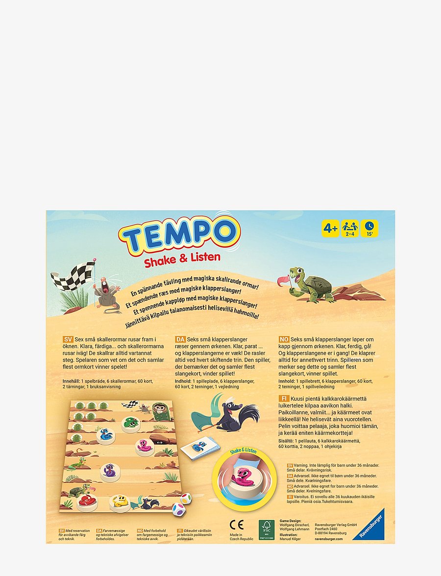 Ravensburger - Tempo Rattlesnake Shake & Listen - borðspil - multi coloured - 2