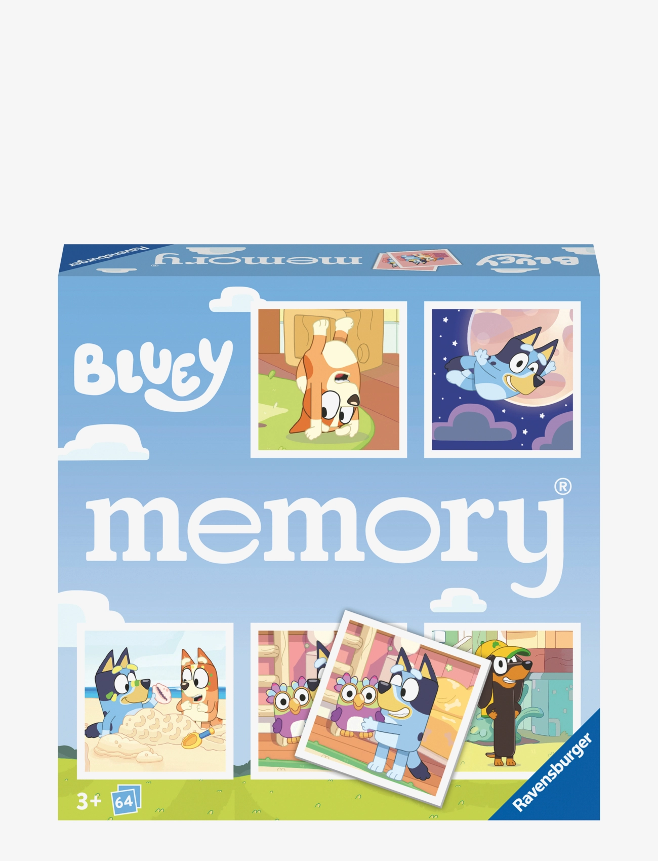 Ravensburger Bluey Memory , Børn, Memory, Multi/mønstret, Str: ONE SIZE