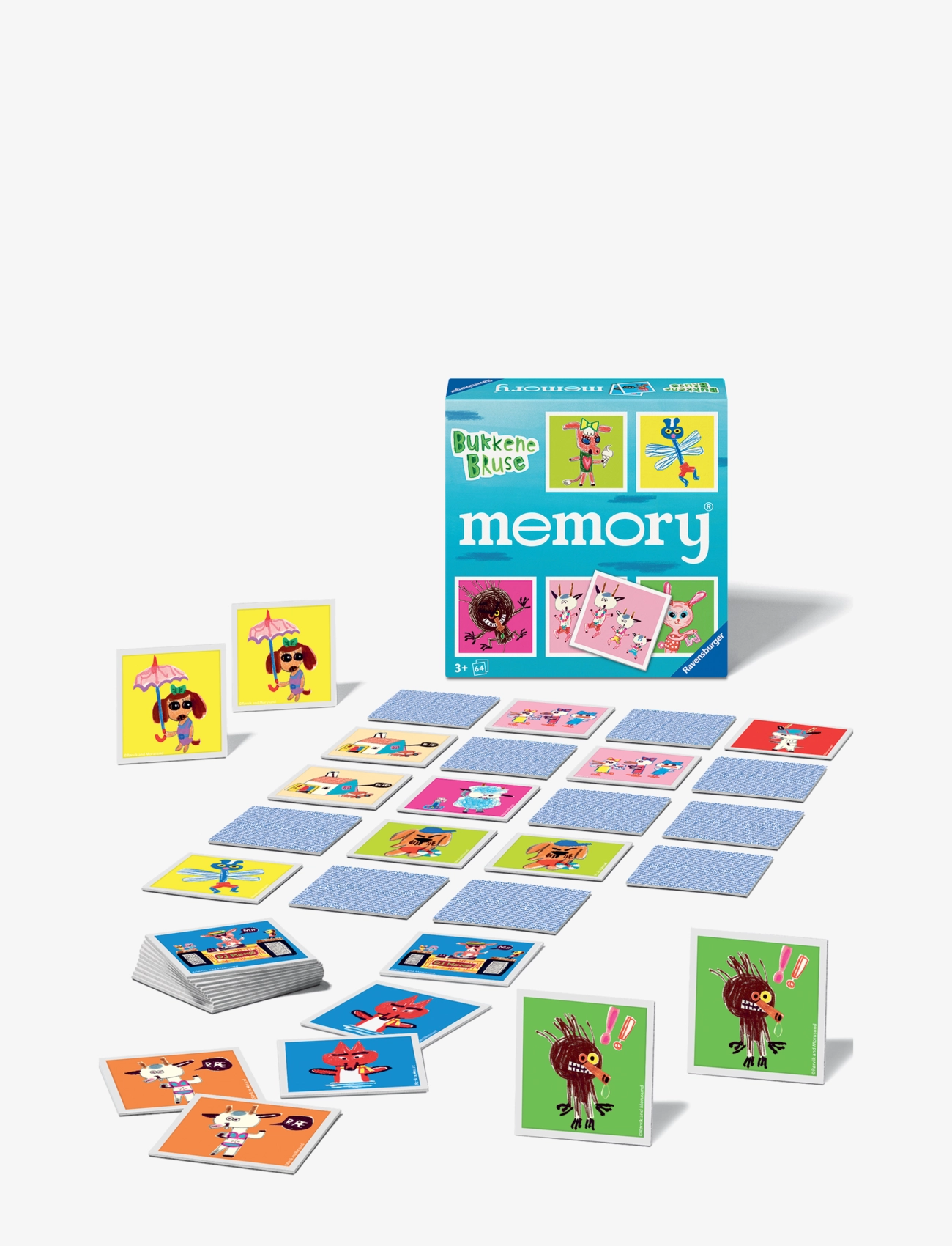 Ravensburger Bukkene Bruse Memory , Memory, Multi/mønstret, Str: SWEDISH