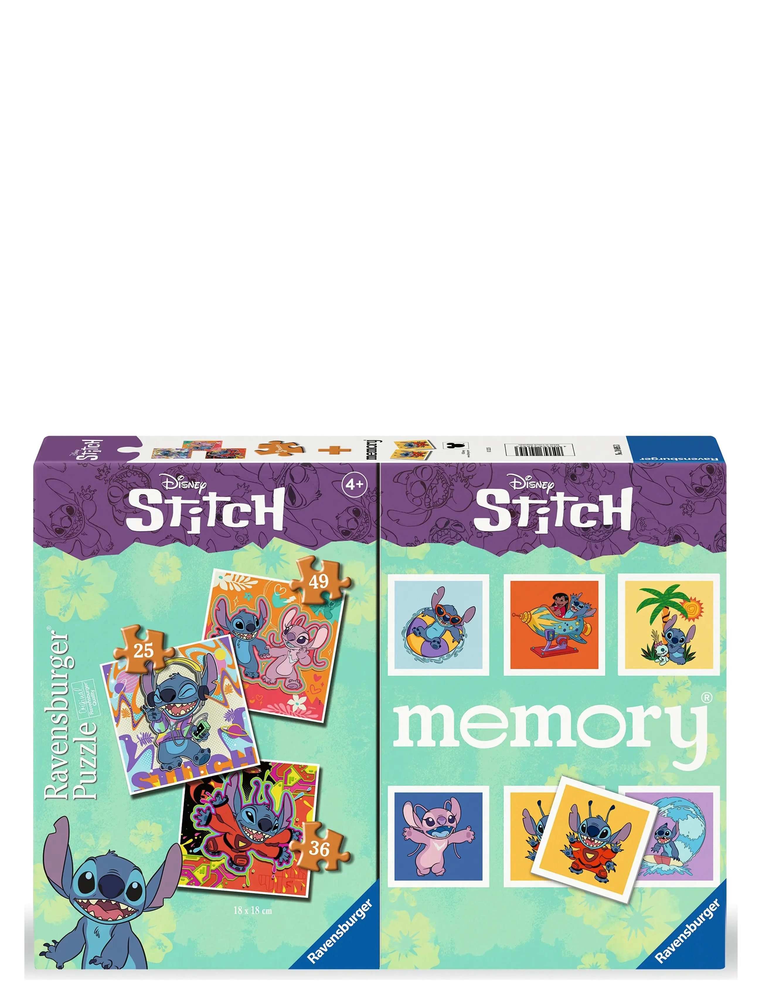 Ravensburger - Disney Stitch 3 Puzzle+memory ® - minnisspil - multi coloured - 1