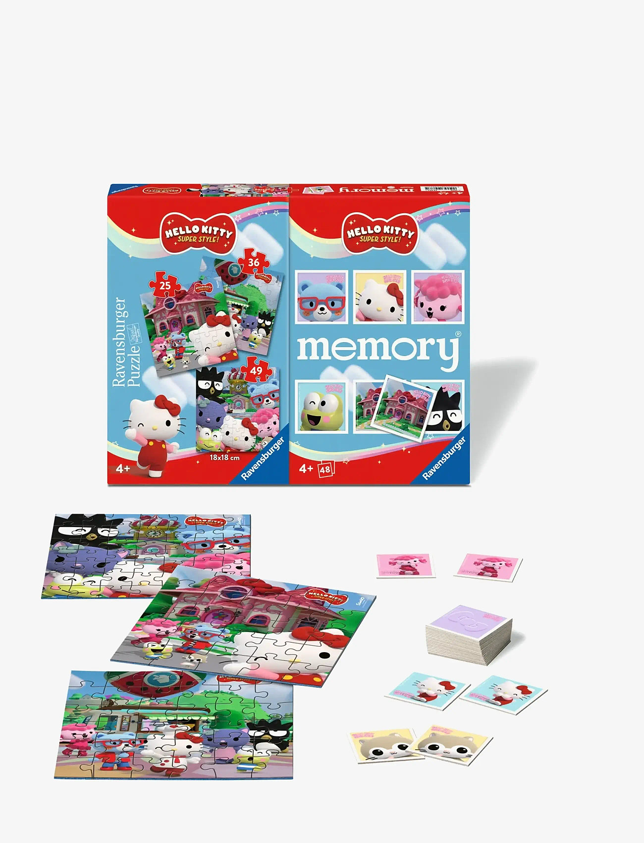 Ravensburger - Hello Kitty 3 Puzzle+memory® - memo - multi coloured - 0