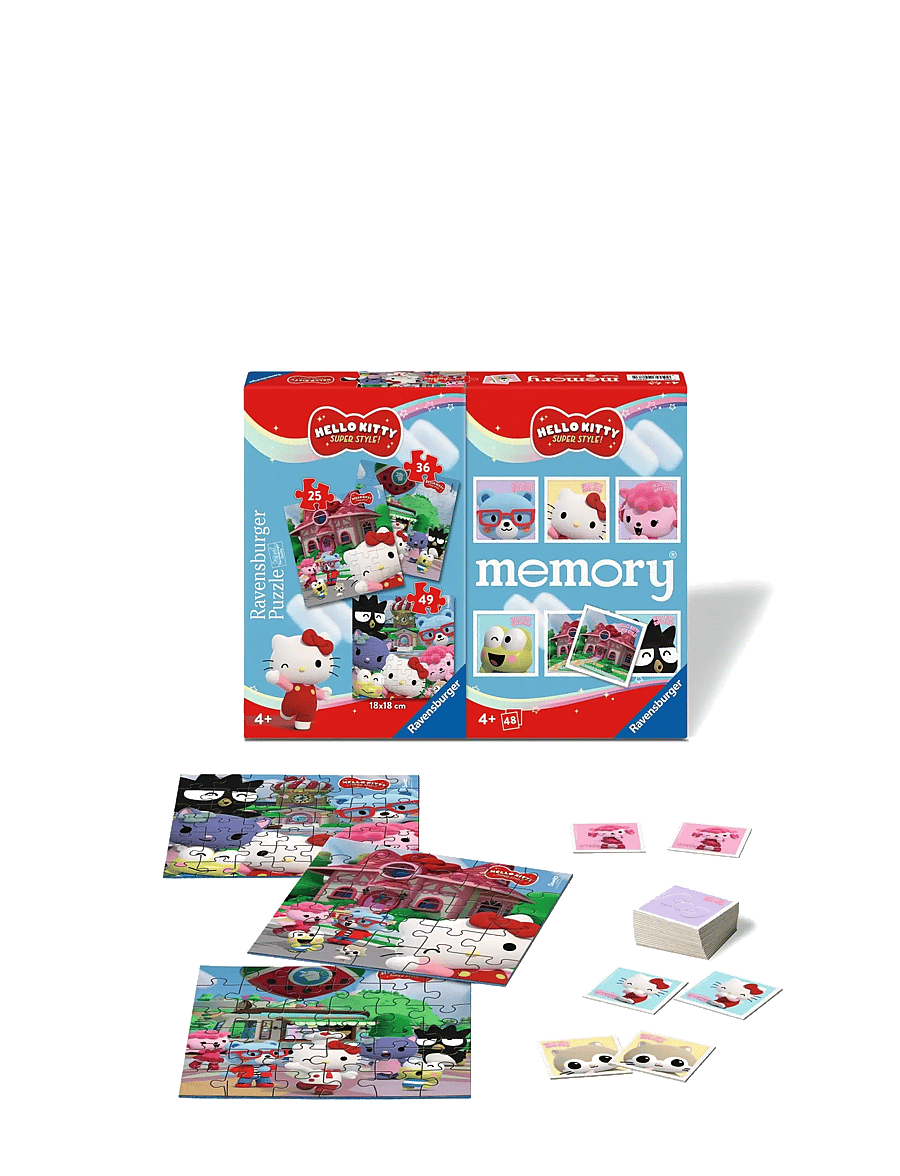 Ravensburger - Hello Kitty 3 Puzzle+memory® - memo - multi coloured - 0