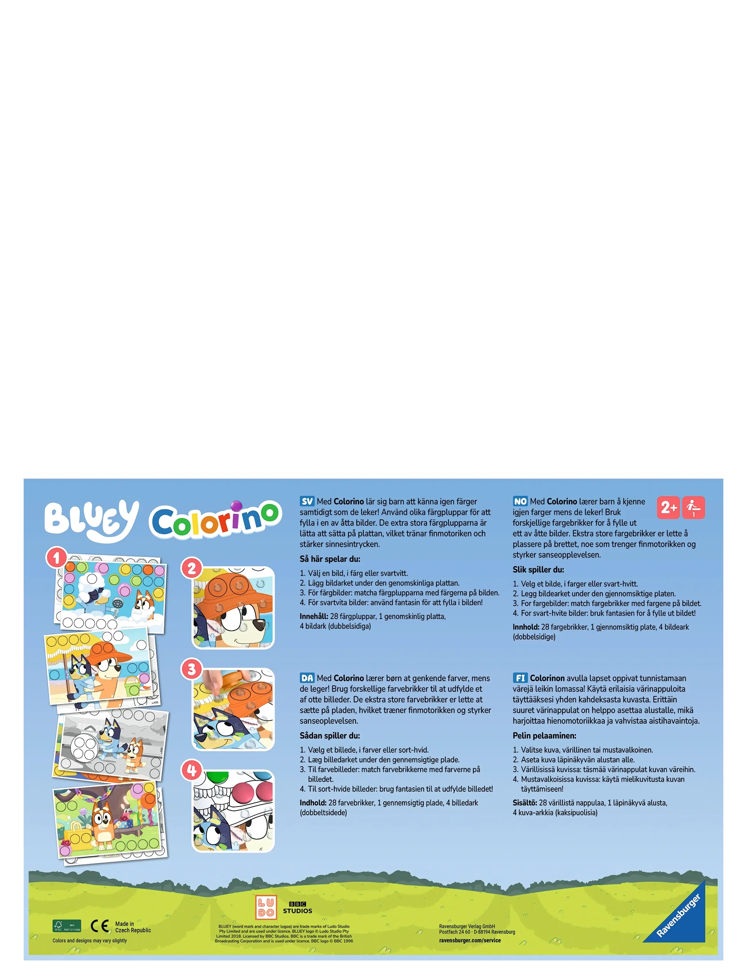 Ravensburger - Bluey Colorino SV/NO/DA/FI - brädspel - multi coloured - 3