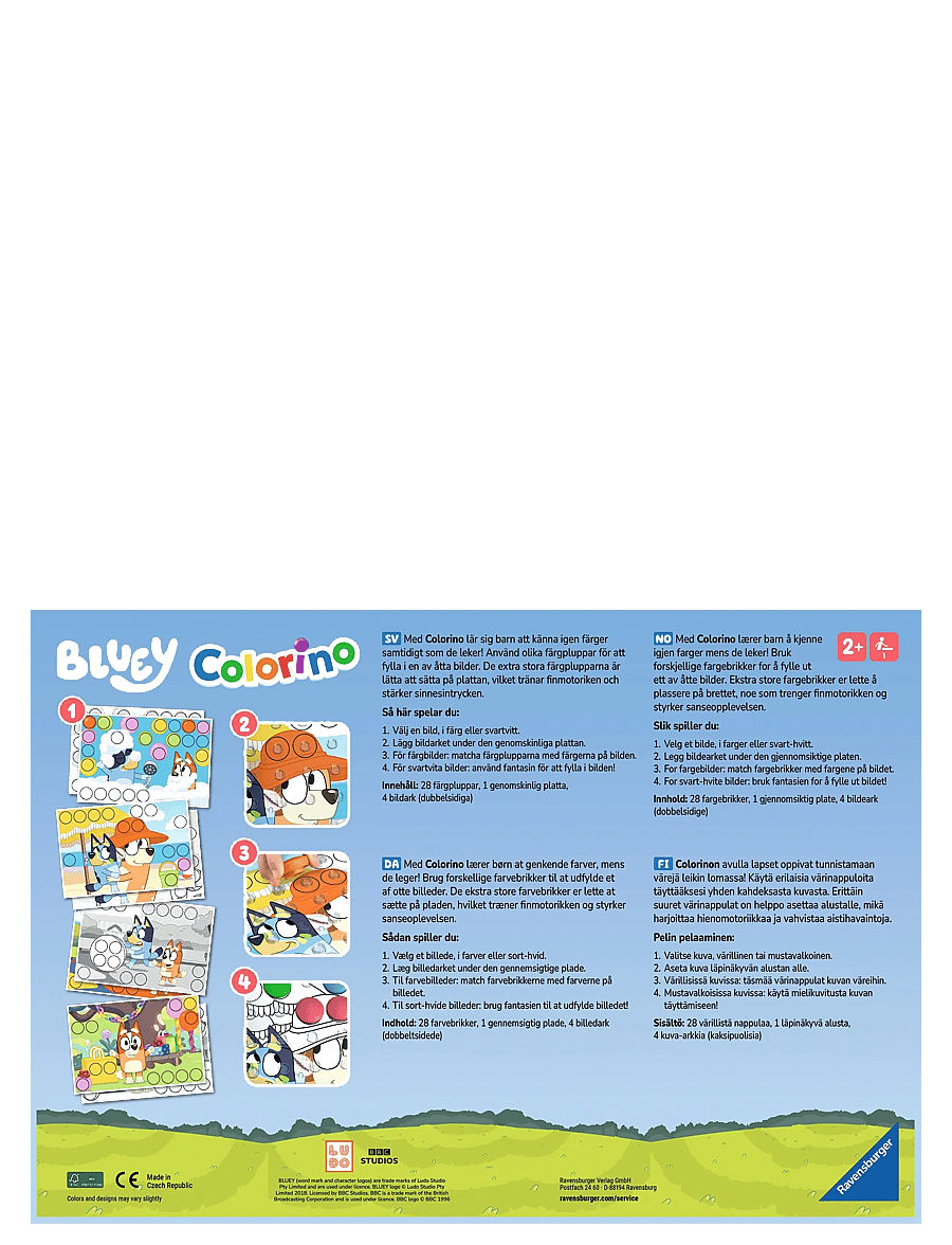 Ravensburger - Bluey Colorino SV/NO/DA/FI - brädspel - multi coloured - 3