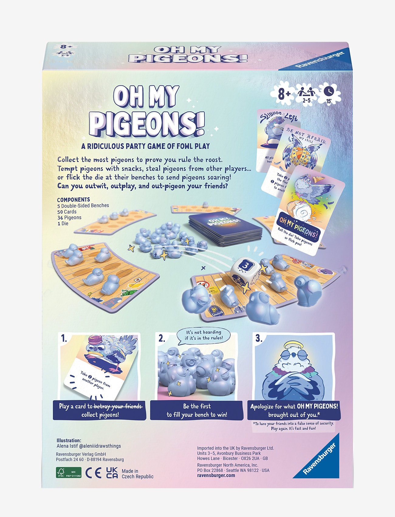 Ravensburger - Oh My Pigeons! EN - kortspel - multi coloured - 3
