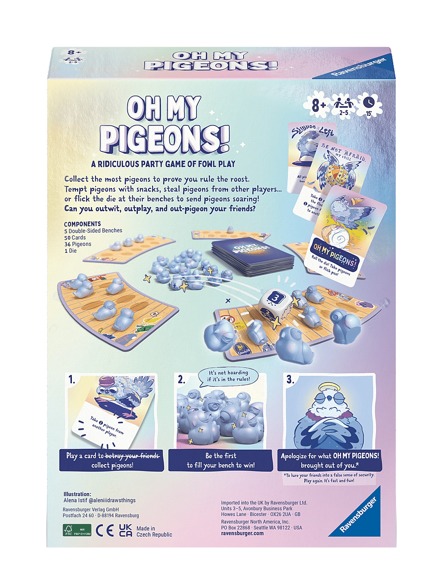 Ravensburger - Oh My Pigeons! EN - kortaspil - multi coloured - 3
