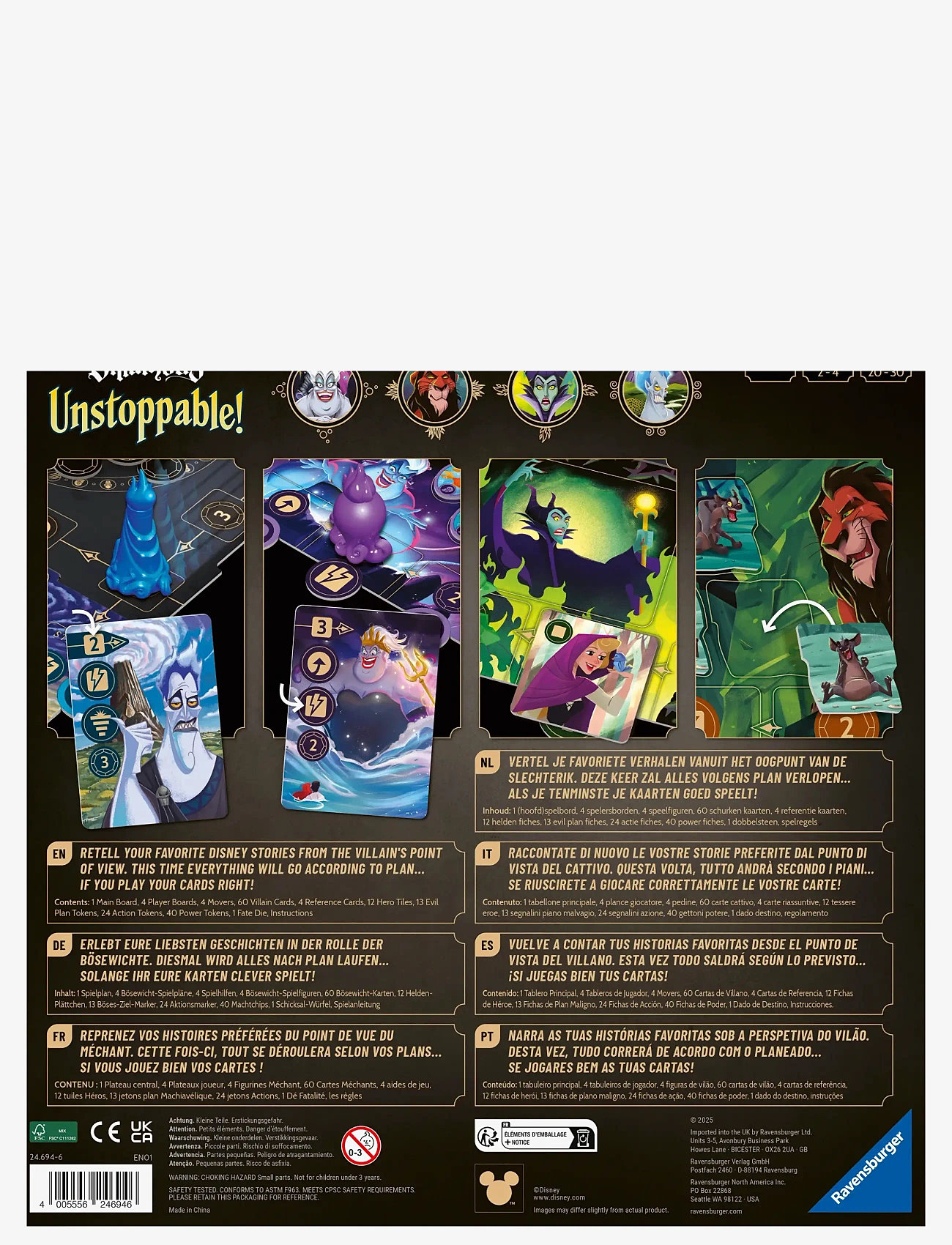 Ravensburger - Disney Villainous Unstoppable!  EN/F/E/NL/I/PT - brætspil - multi coloured - 3