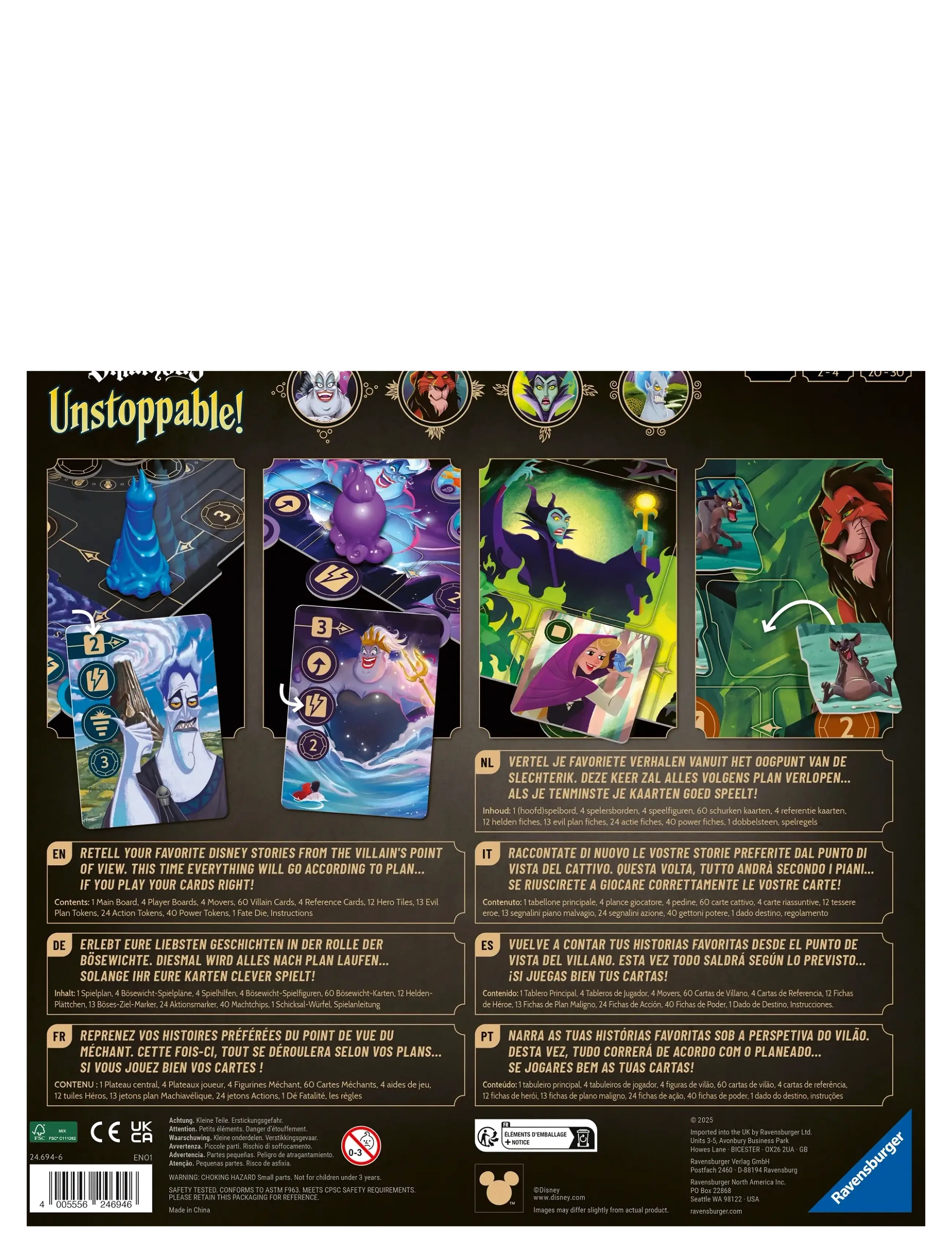 Ravensburger - Disney Villainous Unstoppable!  EN/F/E/NL/I/PT - brettspill - multi coloured - 3