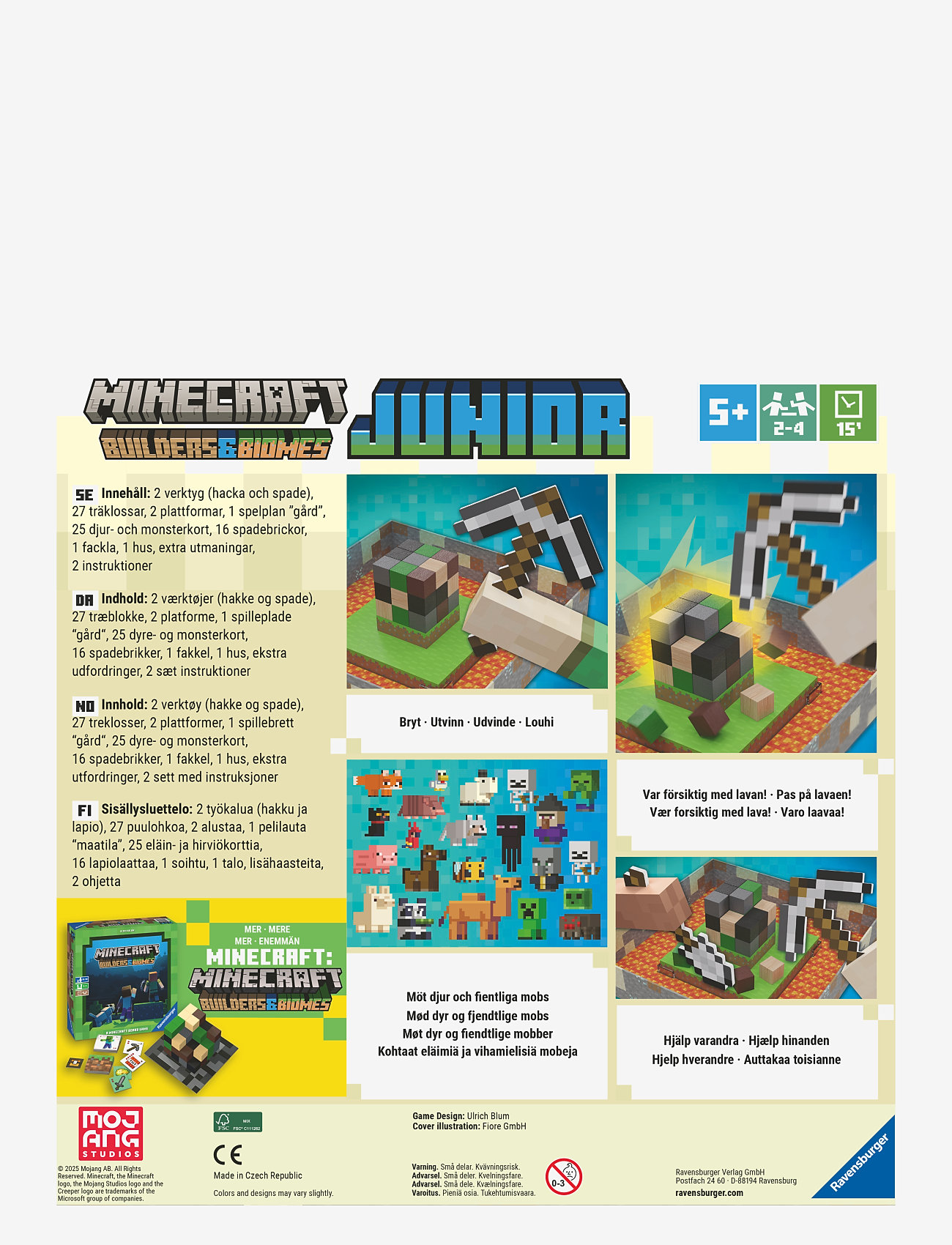 Ravensburger - Minecraft Junior SV/NO/DA/FI - board games - multi coloured - 3