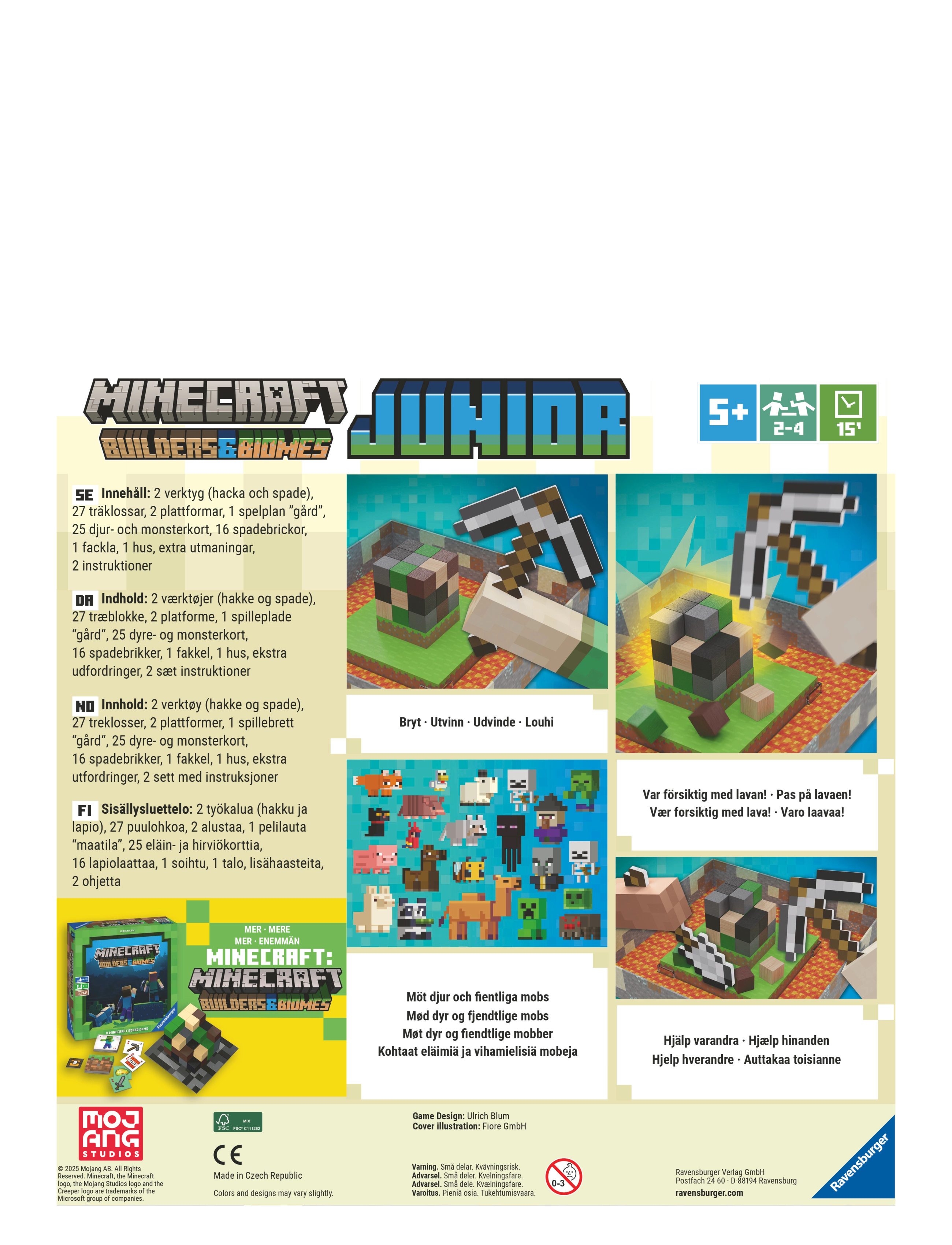 Ravensburger - Minecraft Junior SV/NO/DA/FI - lautapelit - multi coloured - 3