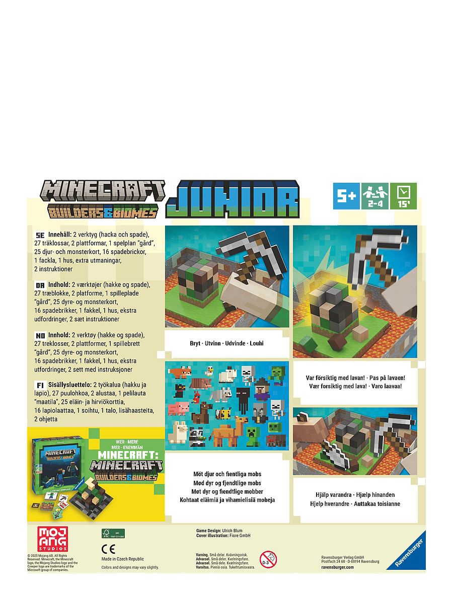 Ravensburger - Minecraft Junior SV/NO/DA/FI - brädspel - multi coloured - 3