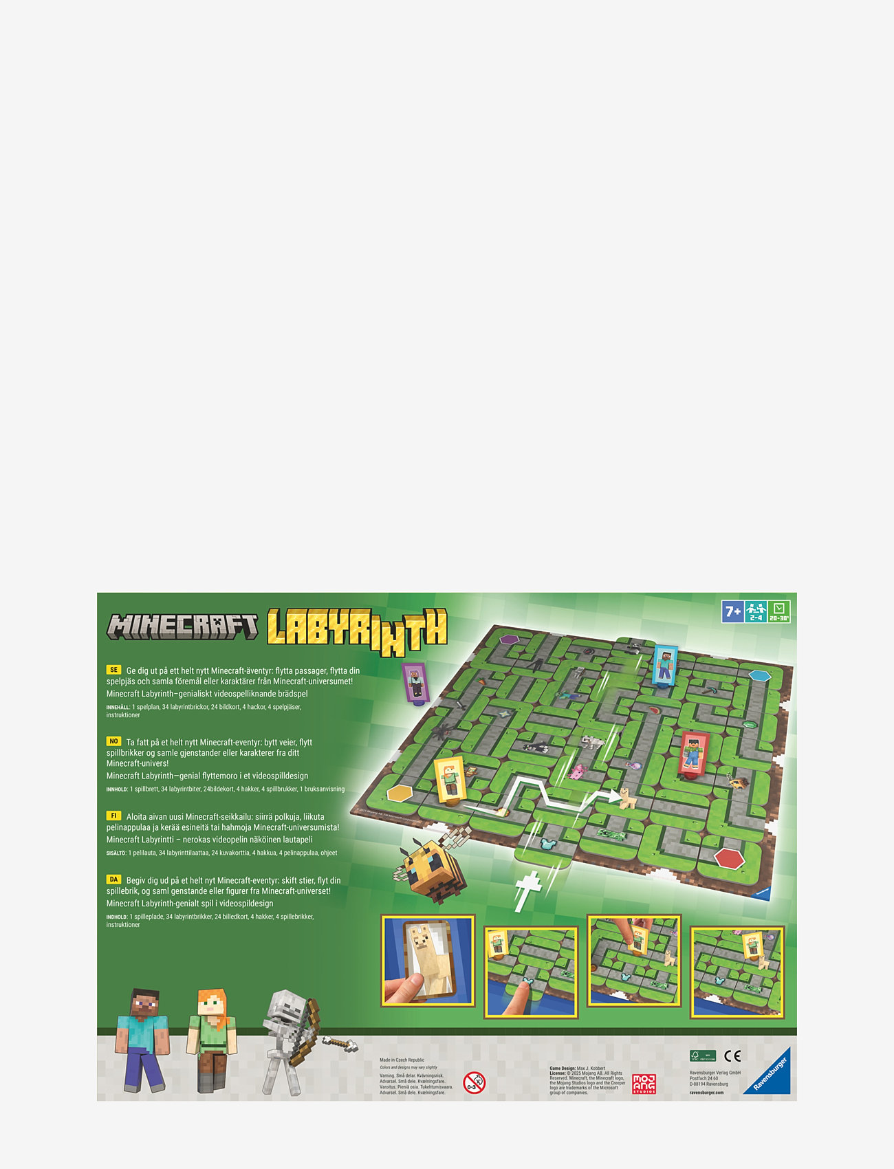 Ravensburger - Minecraft Labyrinth SV/NO/FI/DA - brætspil - multi coloured - 2