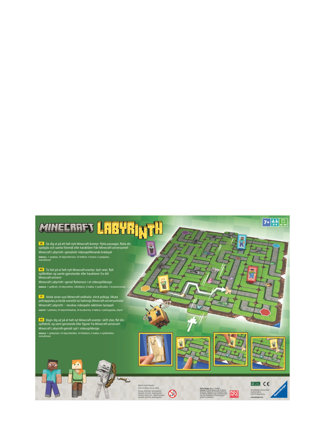 Ravensburger - Minecraft Labyrinth SV/NO/FI/DA - brädspel - multi coloured - 2