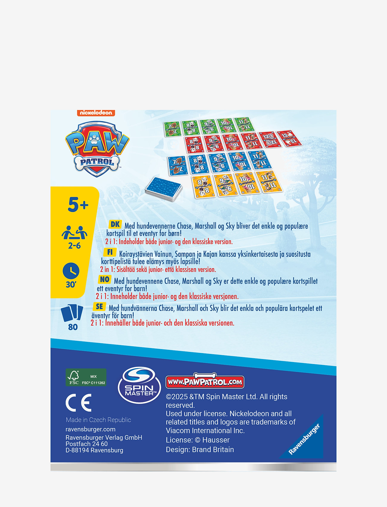 Ravensburger - Paw Patrol Elevens SV/DK/NO/FI - kortspel - multi coloured - 3