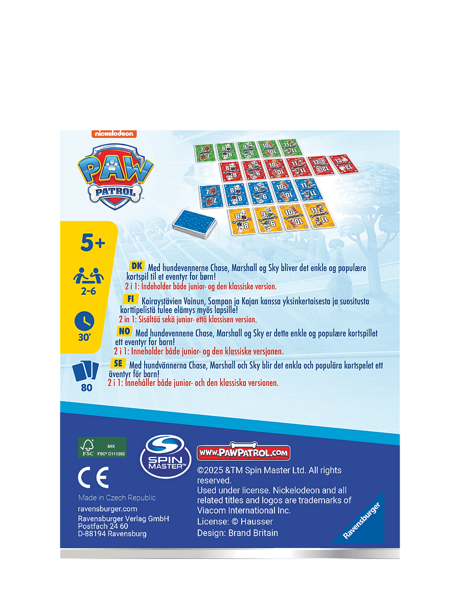 Ravensburger - Paw Patrol Elevens SV/DK/NO/FI - card games - multi coloured - 3