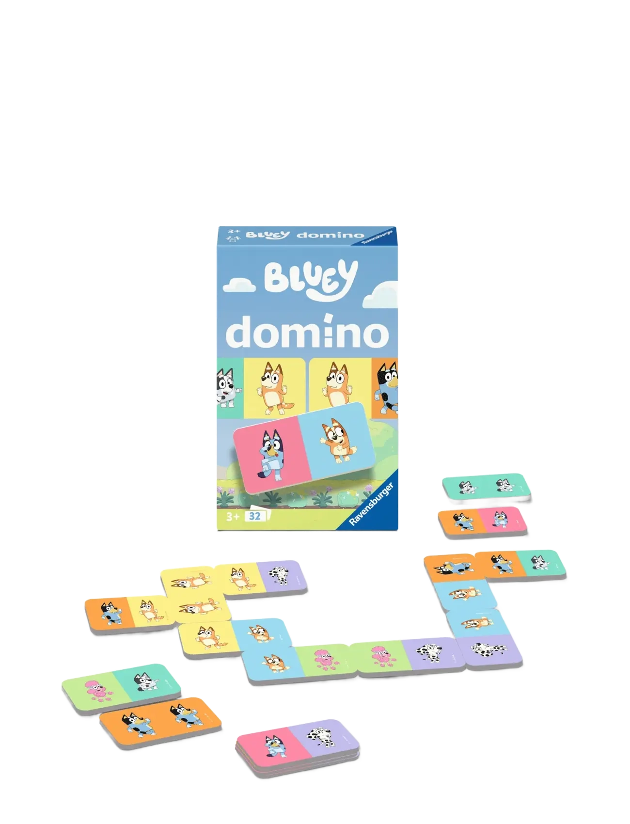 Ravensburger Bluey Domino, Domino, Multi/mønstret, Str: ONE SIZE