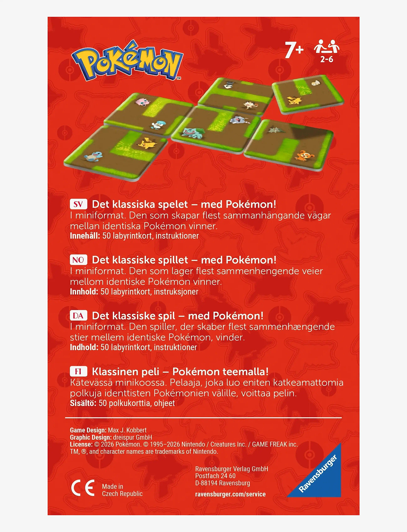 Ravensburger - Pokémon Labyrinth Connect SV/NO/DA/FI - brætspil - multi coloured - 3