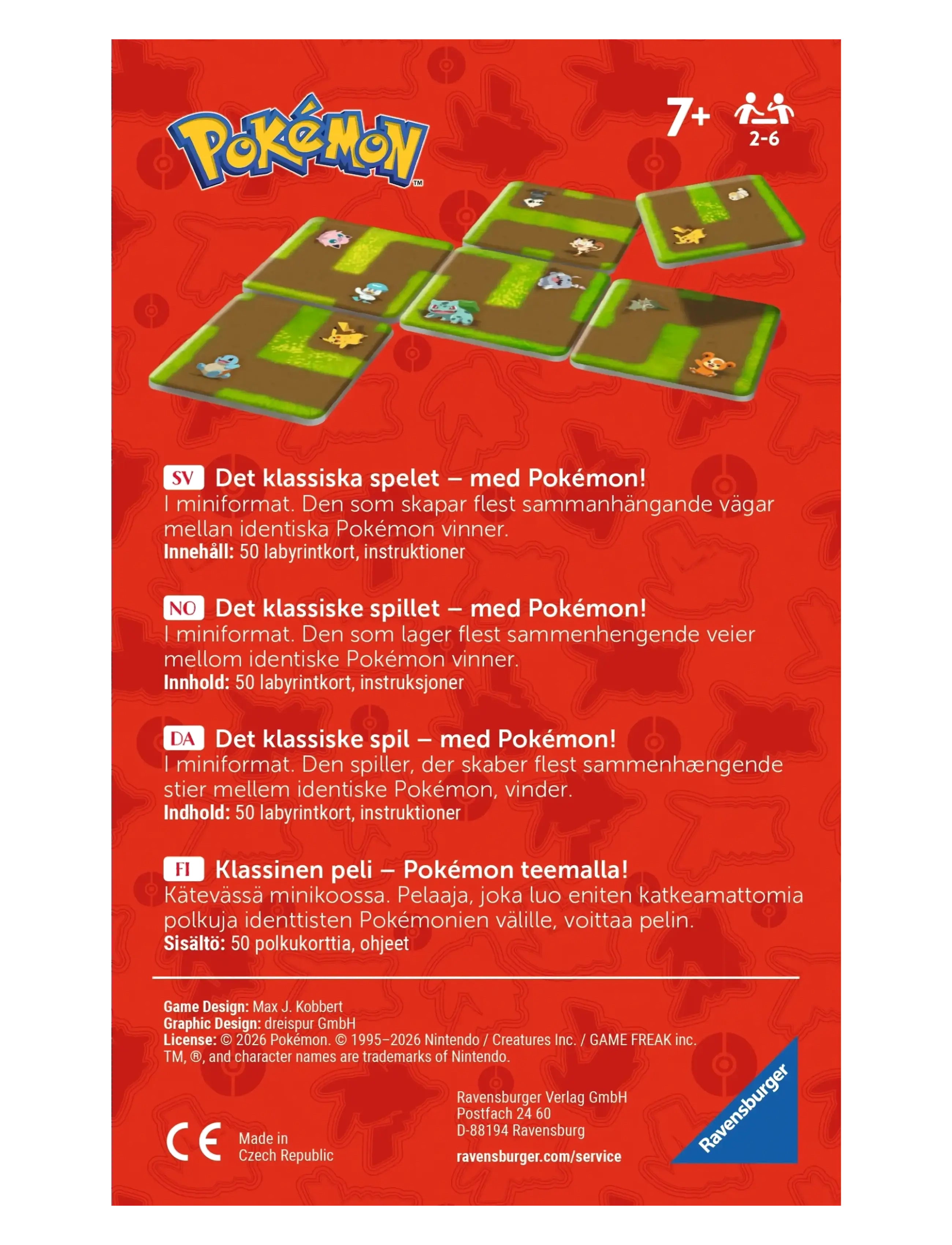 Ravensburger - Pokémon Labyrinth Connect SV/NO/DA/FI - brädspel - multi coloured - 3