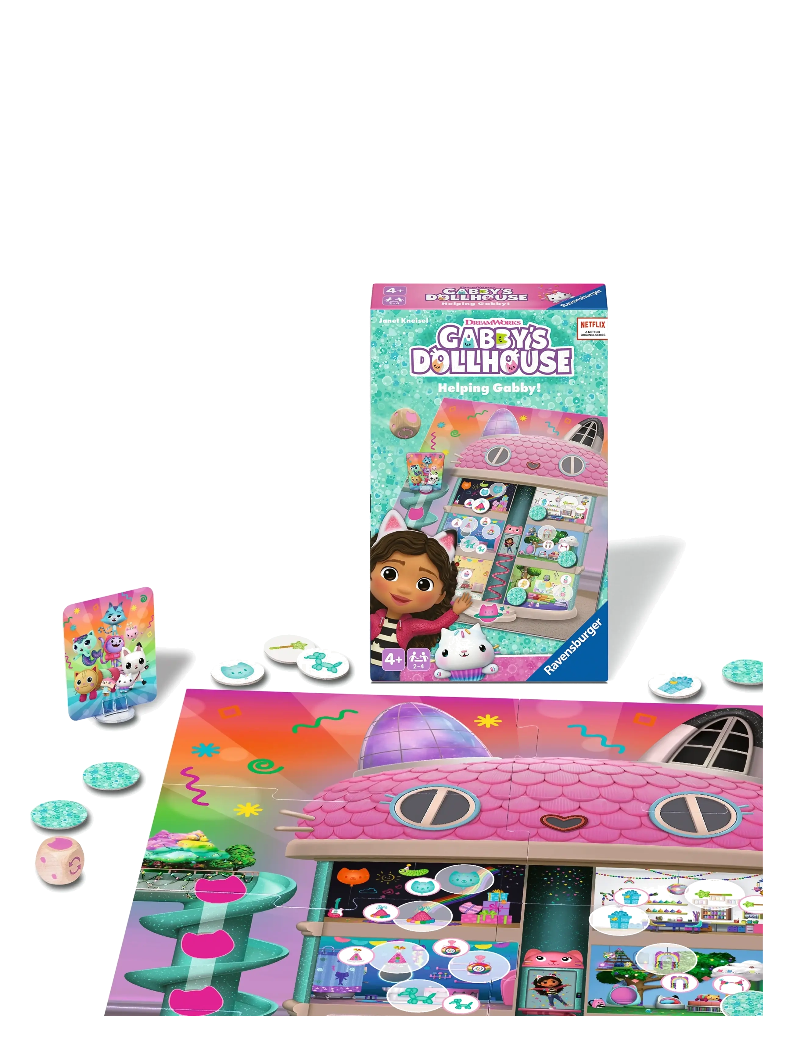 Ravensburger - Gabby's Dollhouse - Helping Gabby SV/NO/DA/FI - brætspil - multi coloured - 2