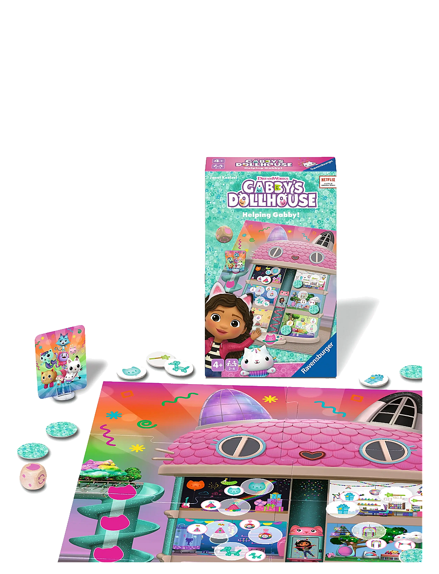 Ravensburger - Gabby's Dollhouse - Helping Gabby SV/NO/DA/FI - borðspil - multi coloured - 2