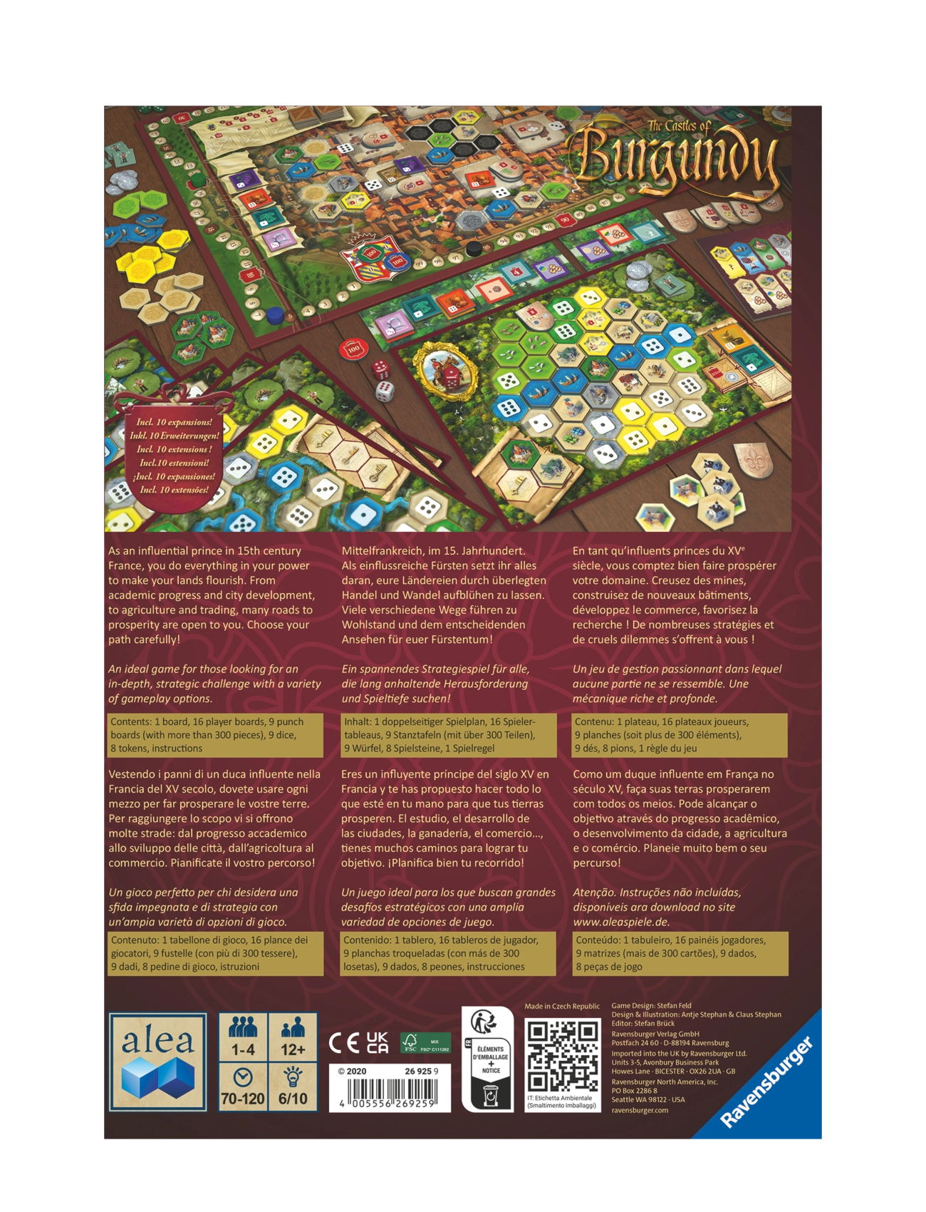 Ravensburger - The Castles Of Burgundy EN - brætspil - multi coloured - 2