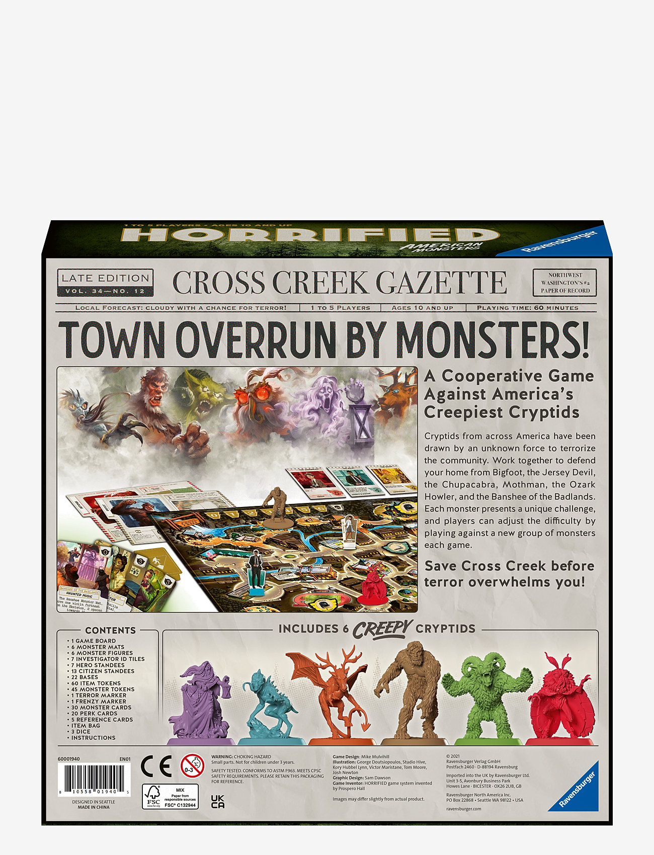 Ravensburger - Horrified Am. Monsters EN - brætspil - multi coloured - 4