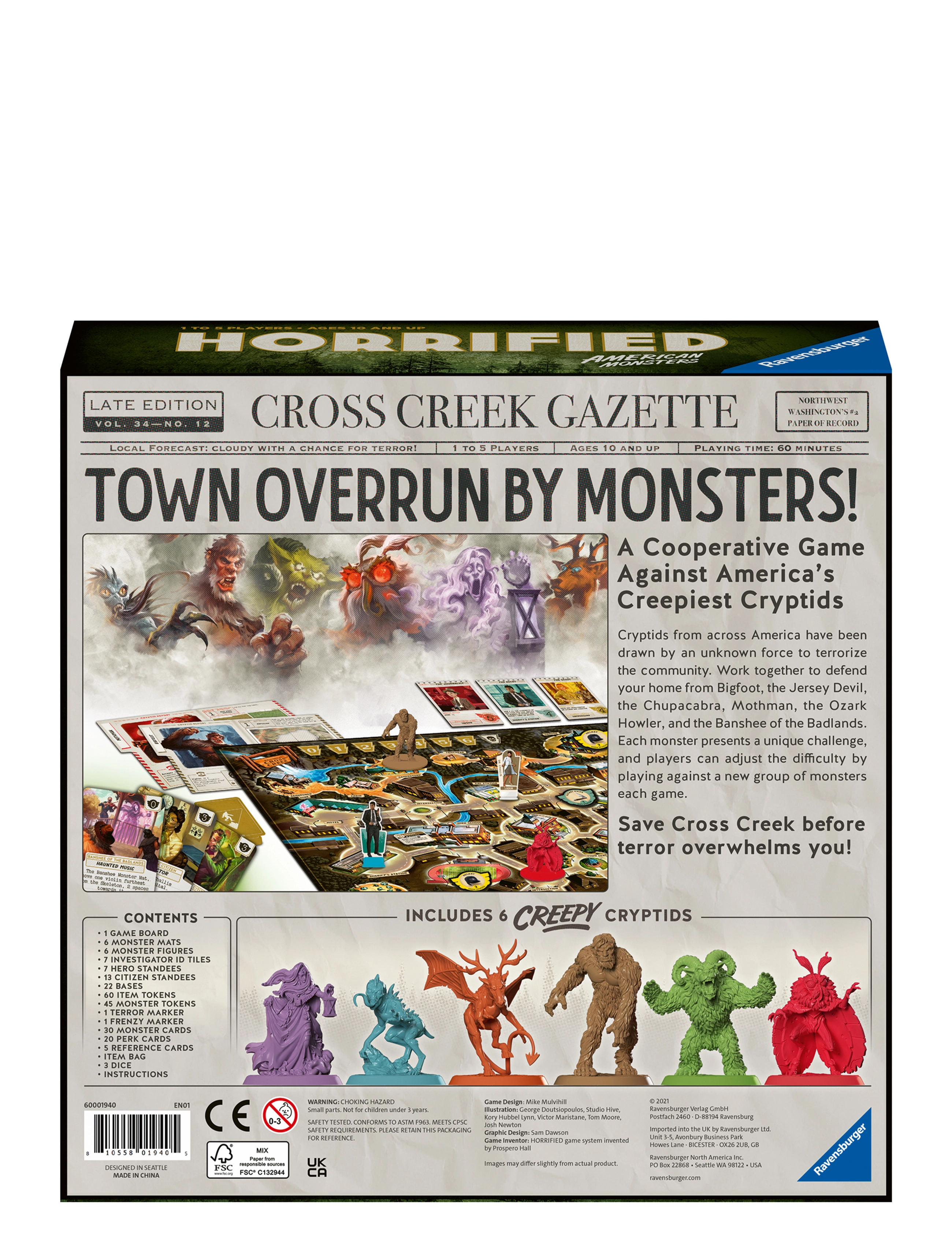 Ravensburger - Horrified Am. Monsters EN - brætspil - multi coloured - 4
