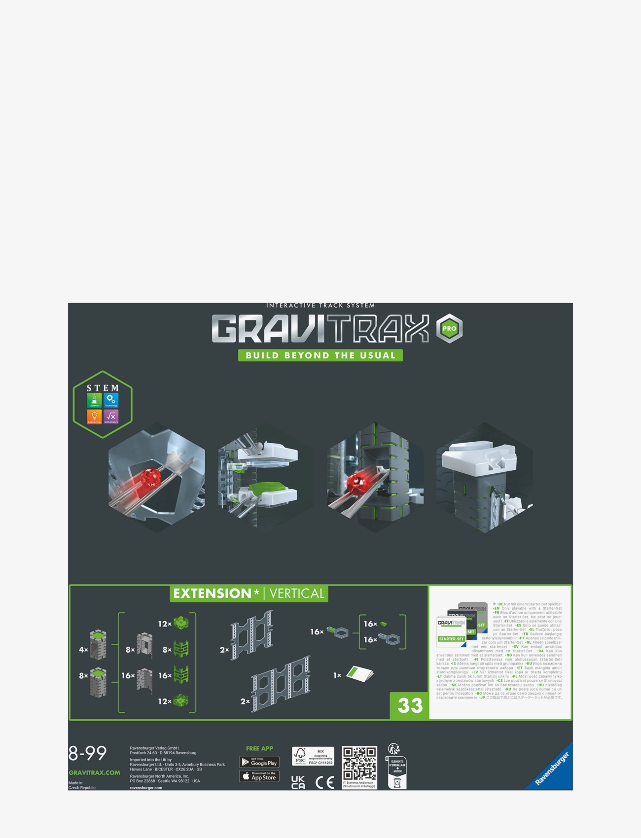 Ravensburger - GraviTrax PRO Extension Vertical - kuularadat - multi coloured - 2