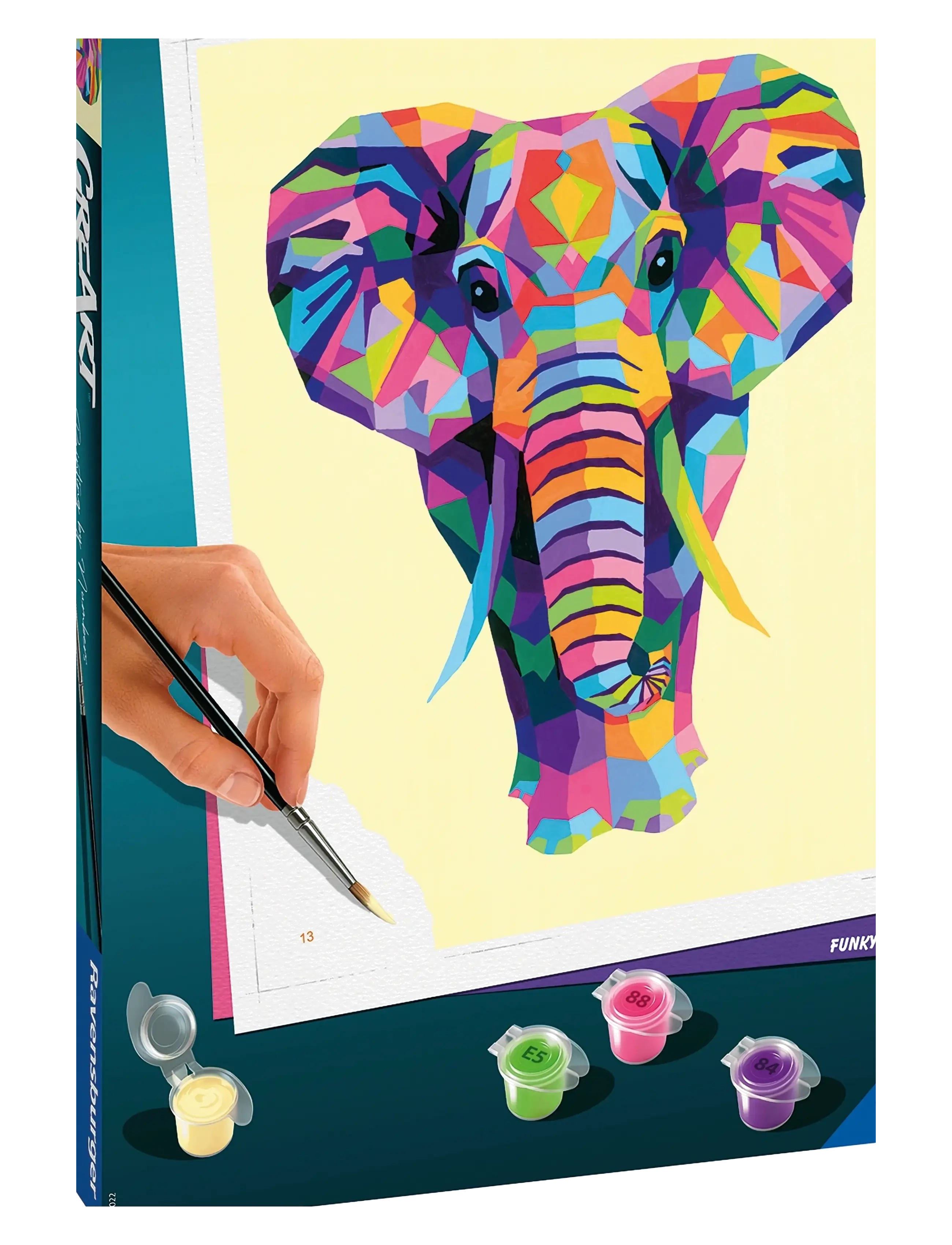 Ravensburger - CreArt Funky Elephant - kreasæt - multi coloured - 1