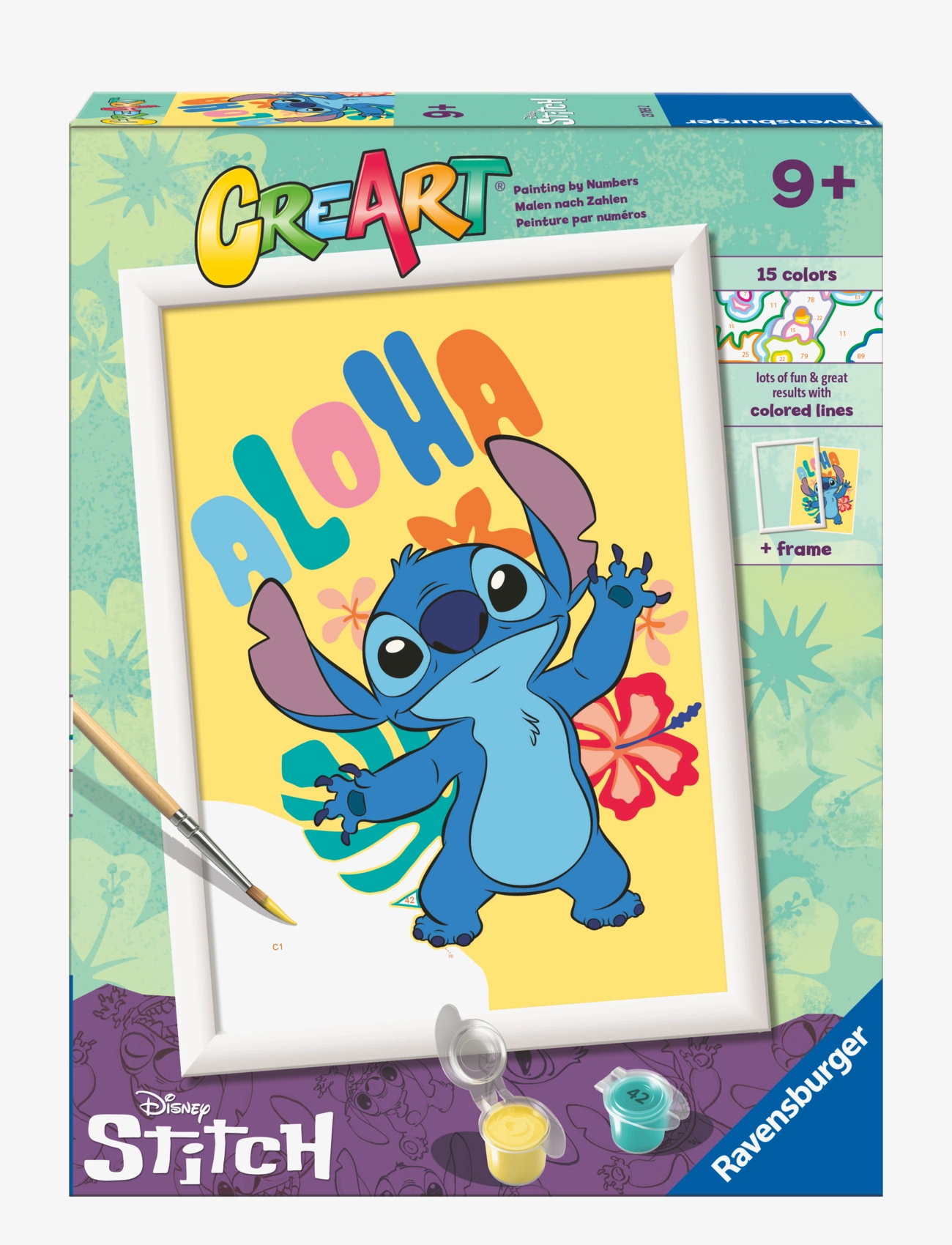 Ravensburger Creart Aloha Stitch, Drawing Boards, Multi/mønstret, Str: ONE SIZE