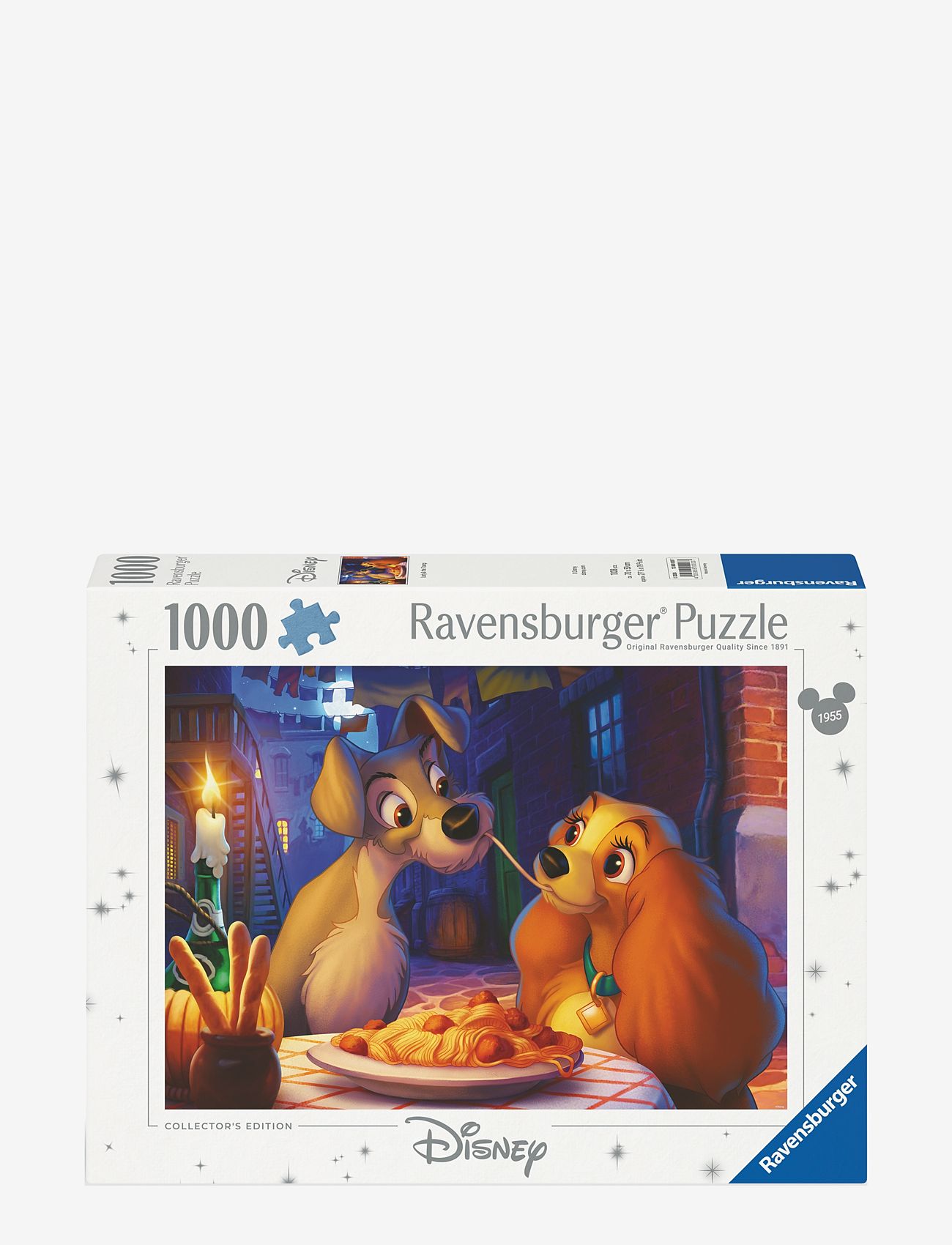 Ravensburger - Lady And The Tramp 1000p - klassiske puslespil - multi coloured - 0