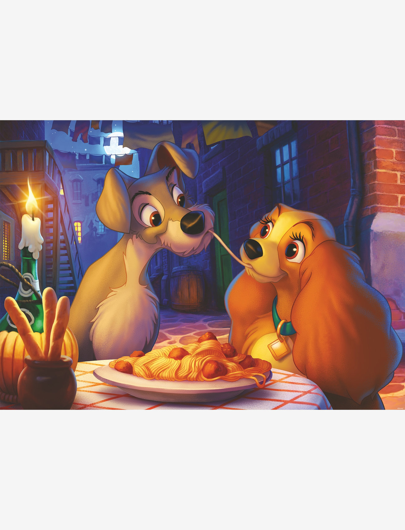 Ravensburger - Lady And The Tramp 1000p - klassiske puslespil - multi coloured - 1
