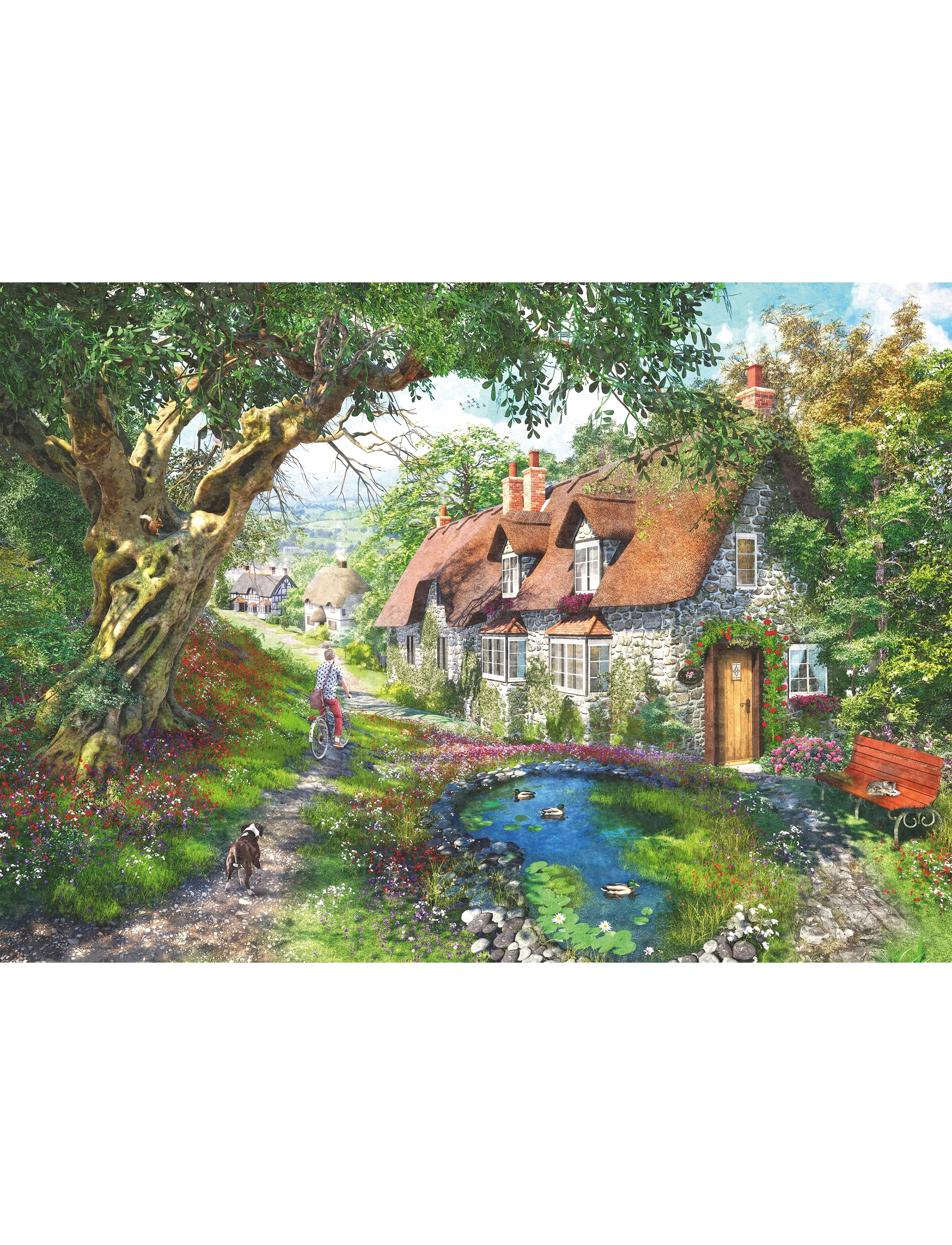 Ravensburger - Flower Hill Lane 1000p - klassiska pussel - multi coloured - 1
