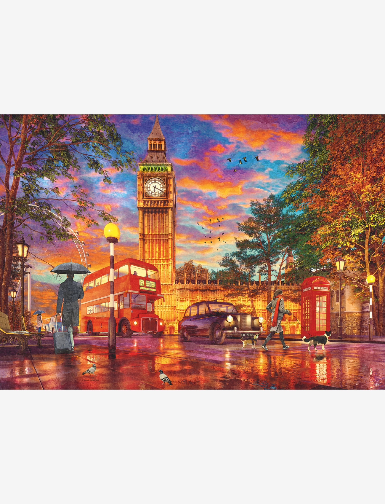 Ravensburger - Sunset At Parliament Square 1000p - klassiske puslespil - multi coloured - 1