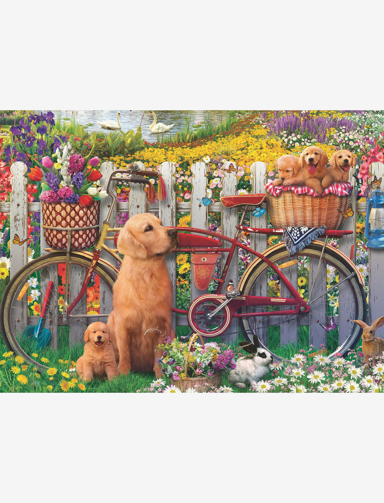 Ravensburger - Cute Dogs In The Garden 500p - klassiska pussel - multi coloured - 1