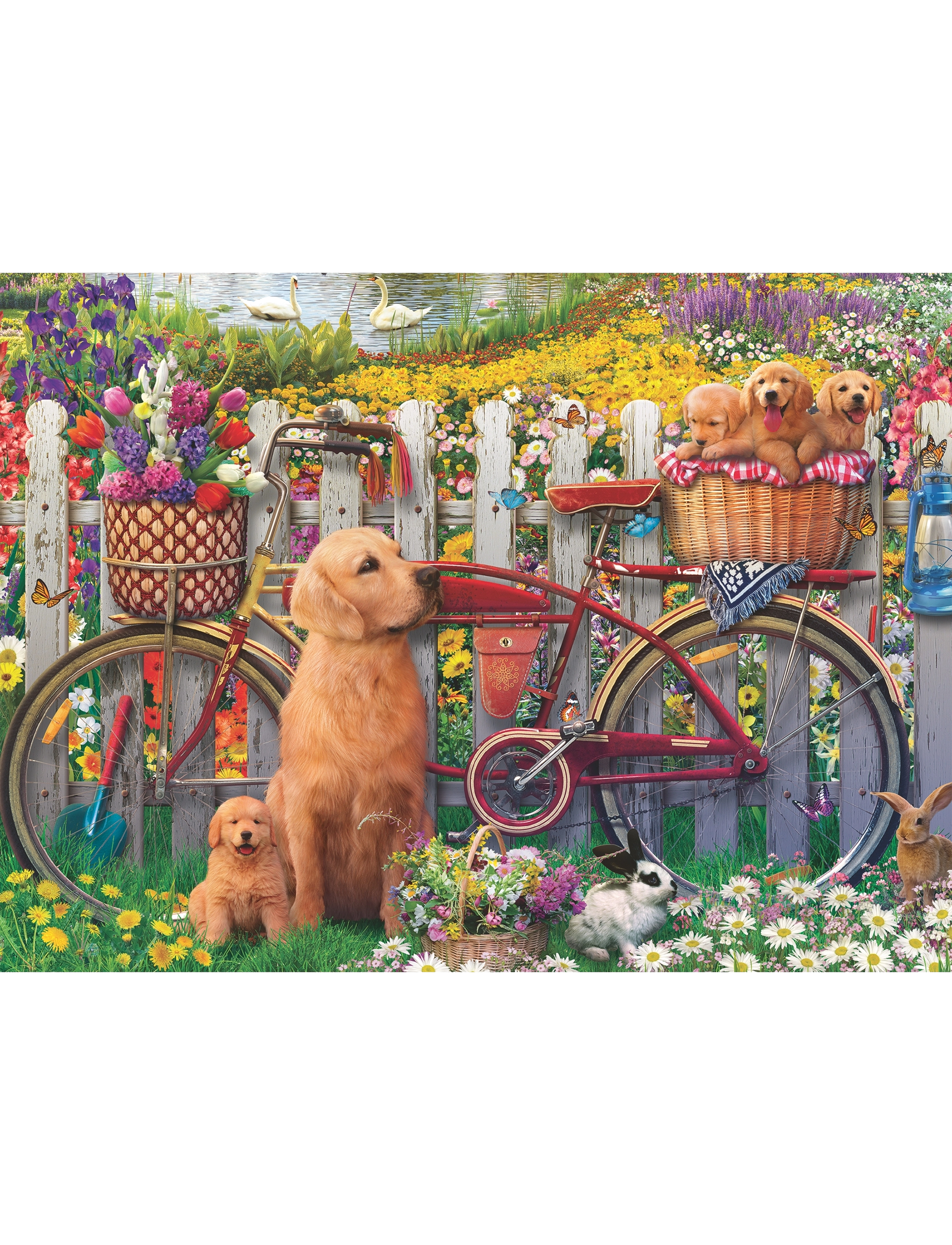 Ravensburger - Cute Dogs In The Garden 500p - klassísk púsl - multi coloured - 1