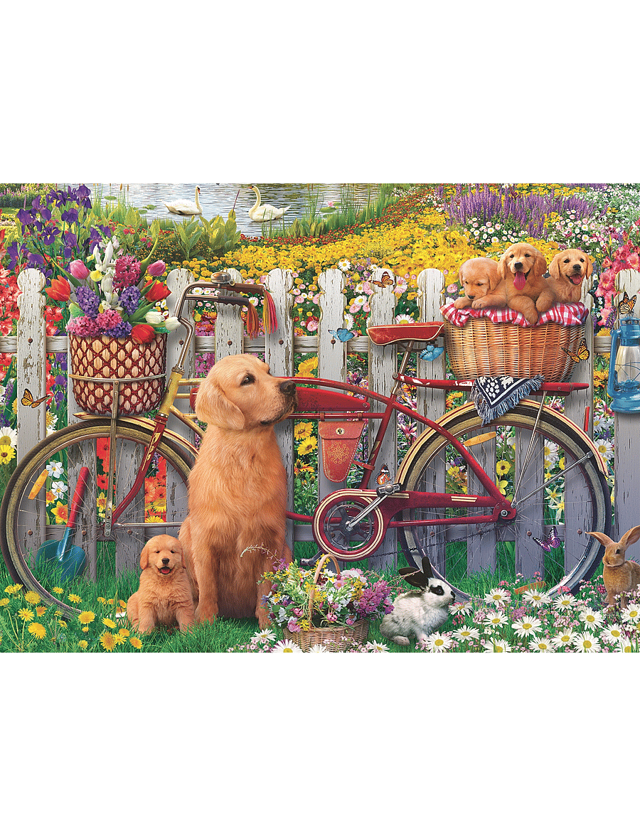 Ravensburger - Cute Dogs In The Garden 500p - klassiska pussel - multi coloured - 1