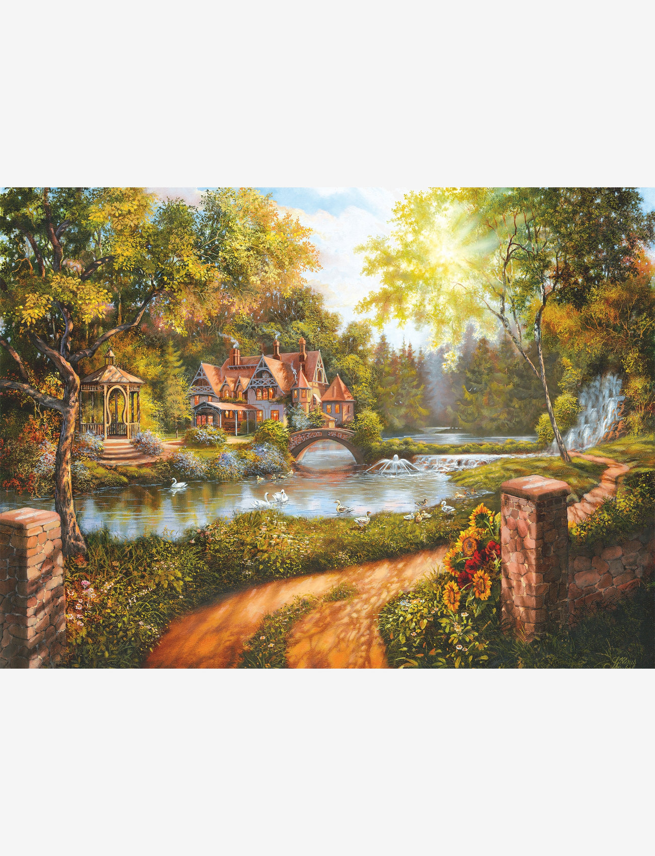 Ravensburger - Cottage By The River 500p - klassiska pussel - multi coloured - 1