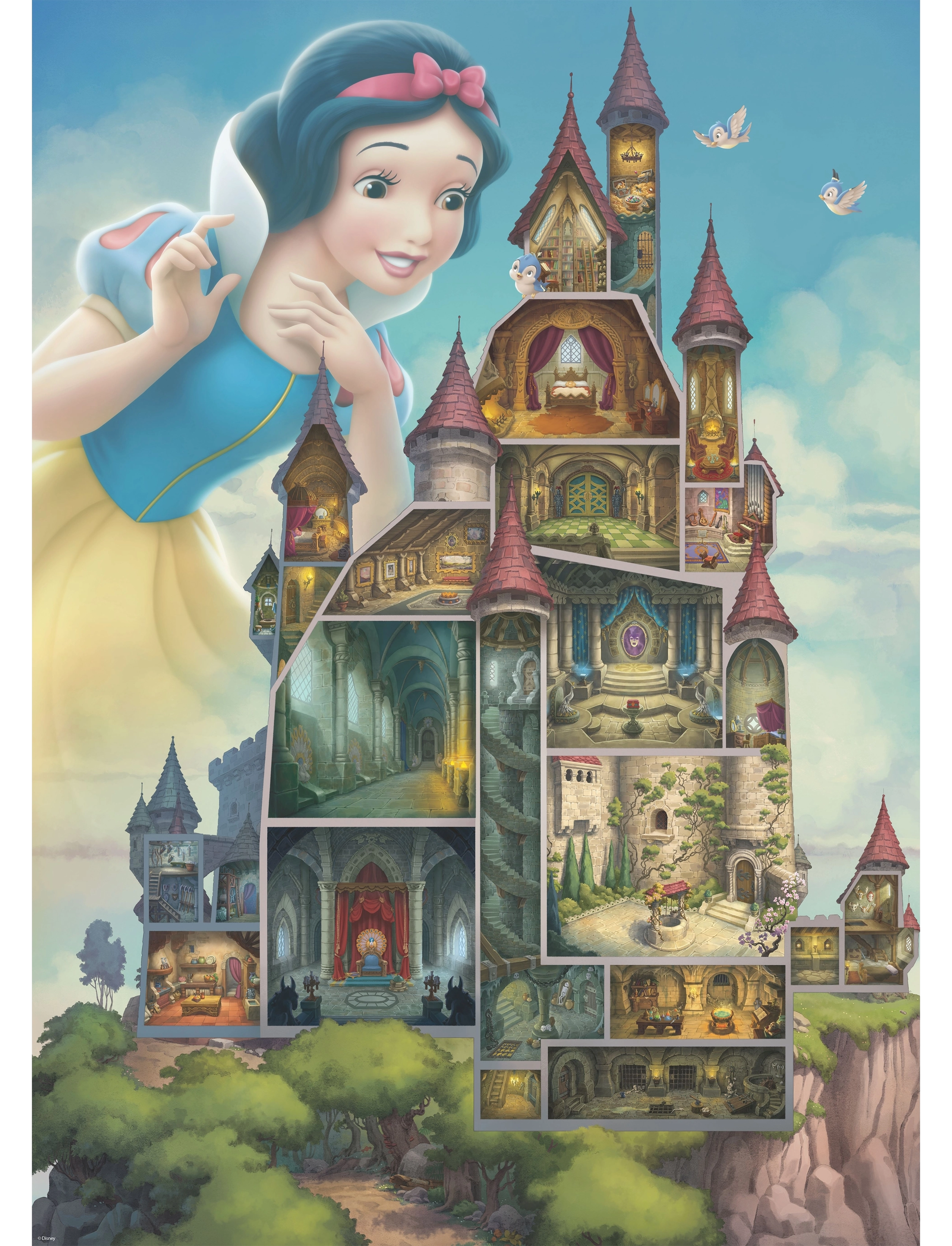 Ravensburger - Disney Castles Snow White 1000p - klassiset palapelit - multi coloured - 1
